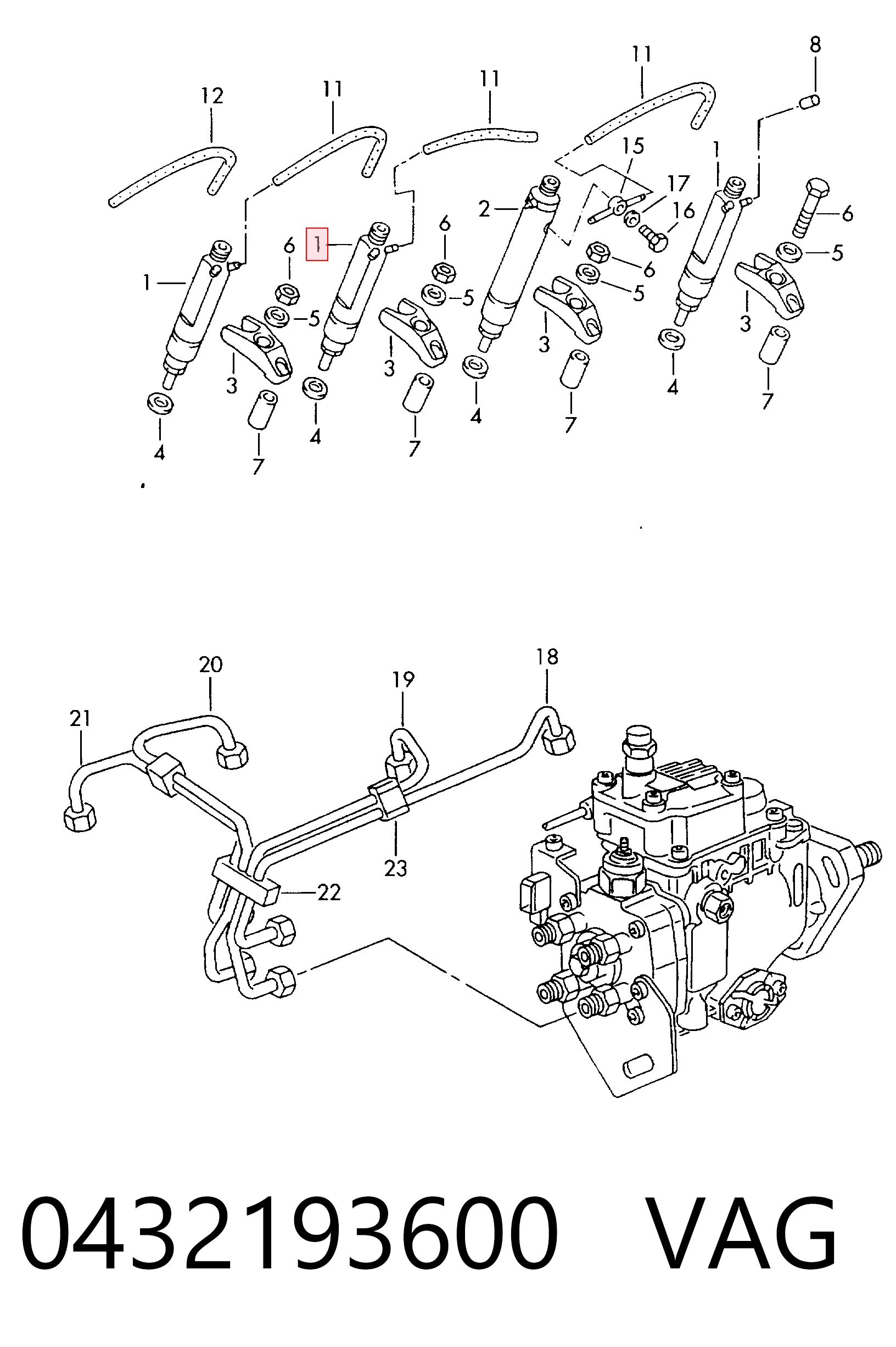 Injetor de injeção de combustível Volkswagen Polo III 6KV2