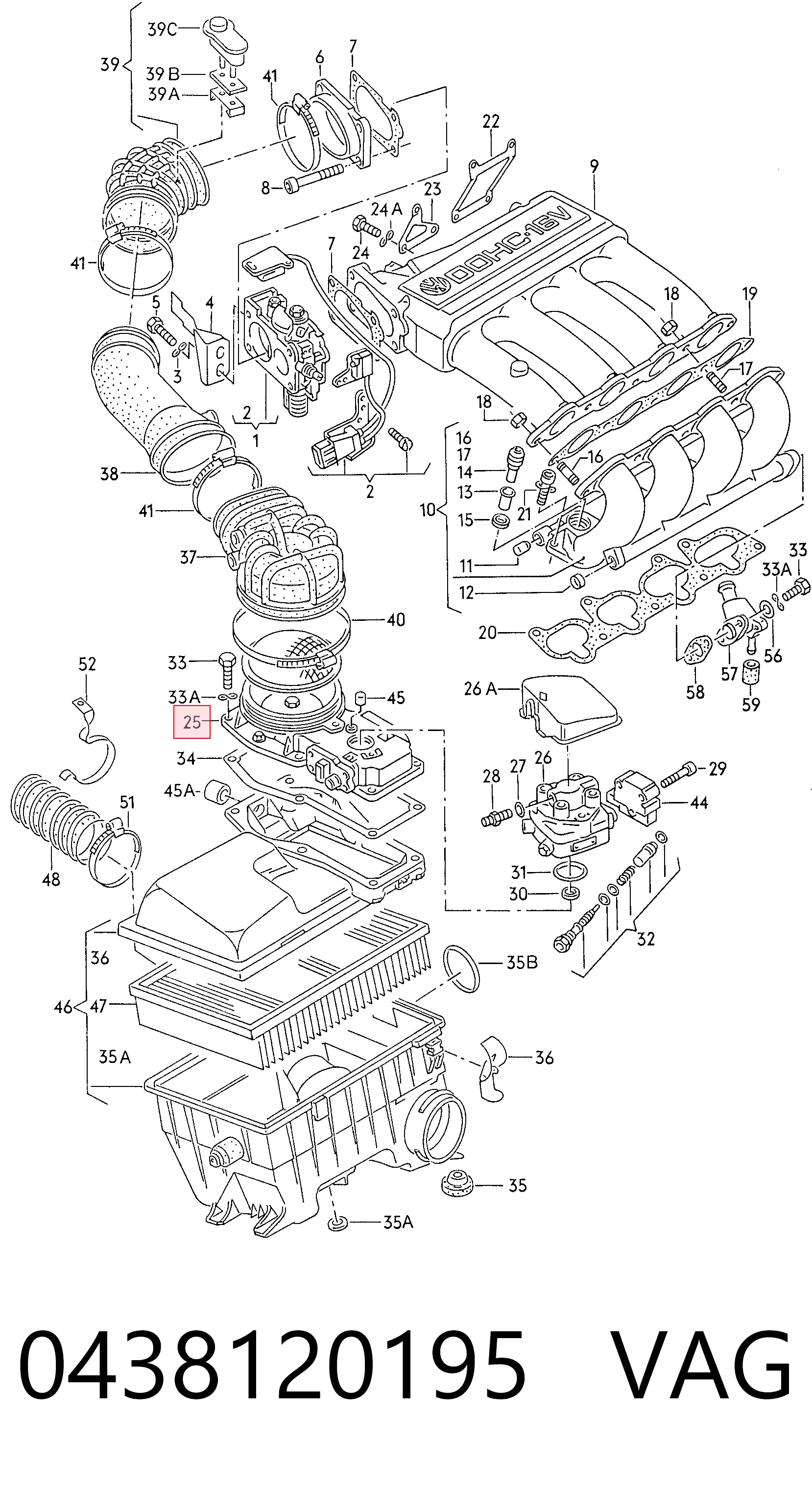 0438120195 Bosch Sensor de fluxo (consumo) de ar, medidor de consumo M.A.F. - (Mass Airflow)