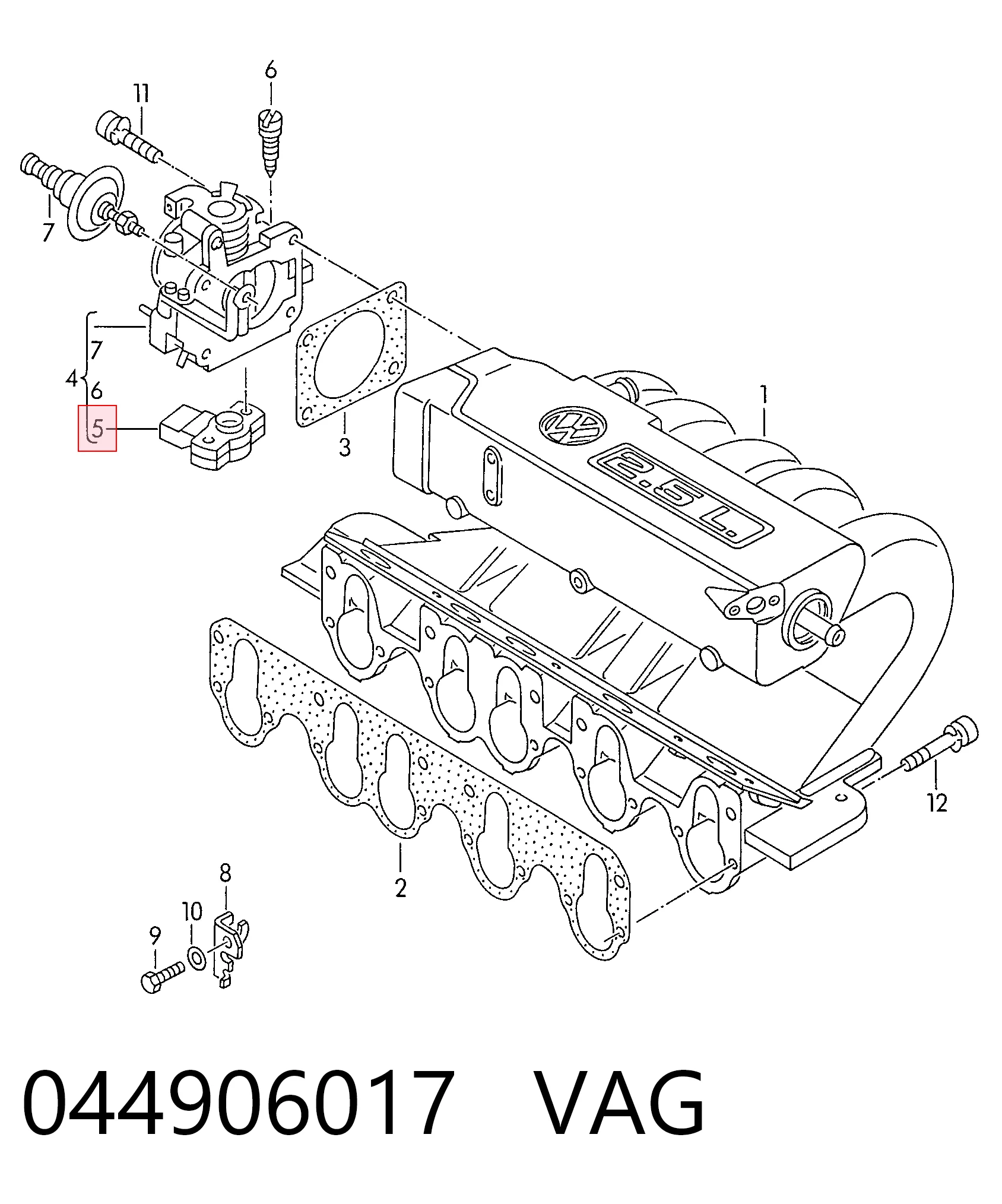 044906017 VAG Módulo de direção (Centralina eletrônica) de motor