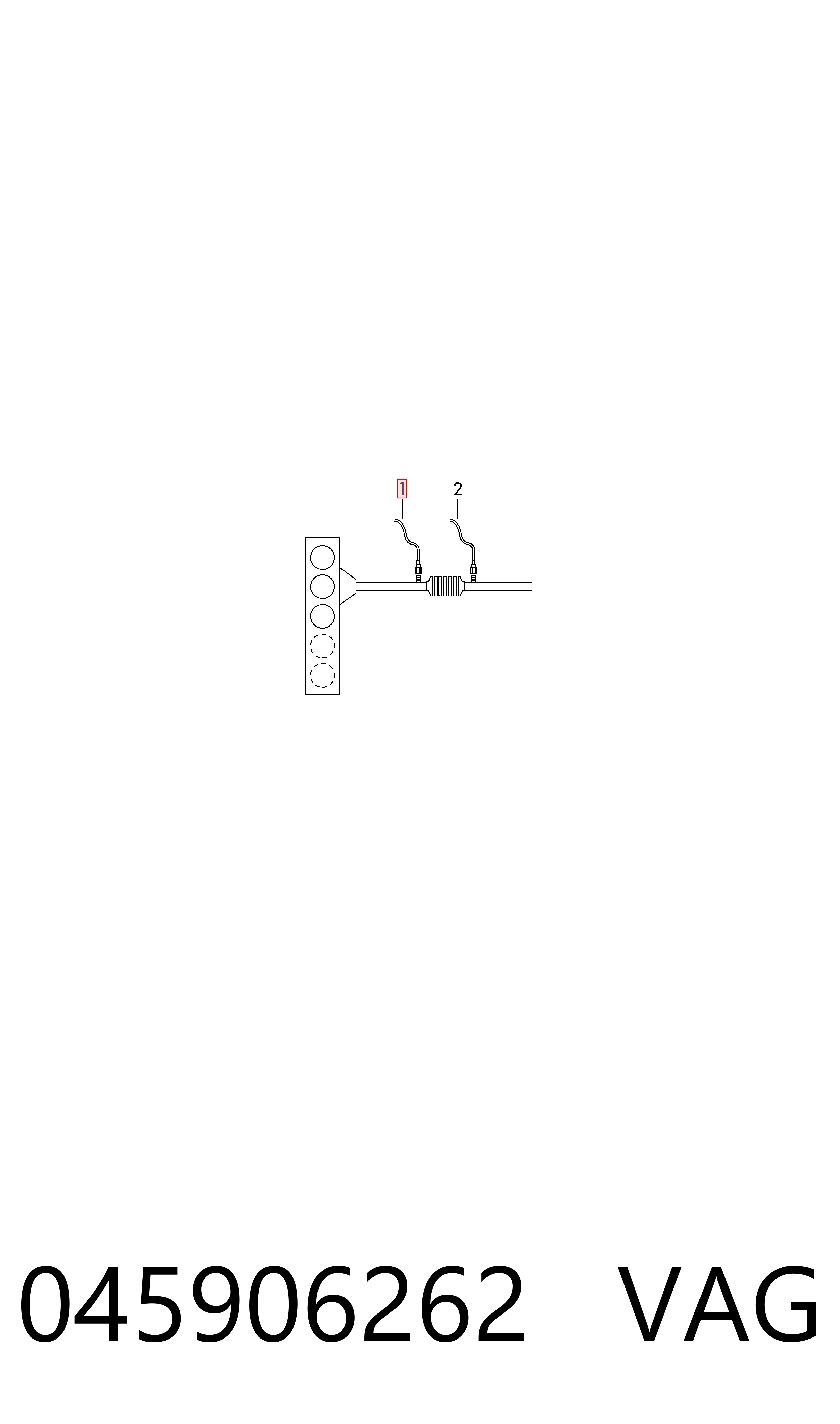 Sonda lambda, sensor de oxigênio até o catalisador Bosch 0281004064