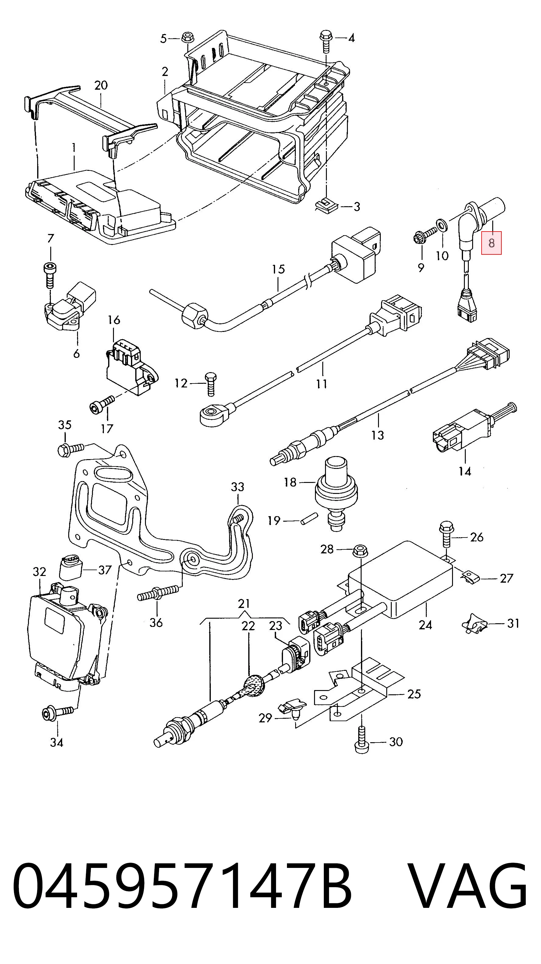 Sensor de posição da árvore distribuidora VAG 045957147B preço, a partir de 47,93 USD