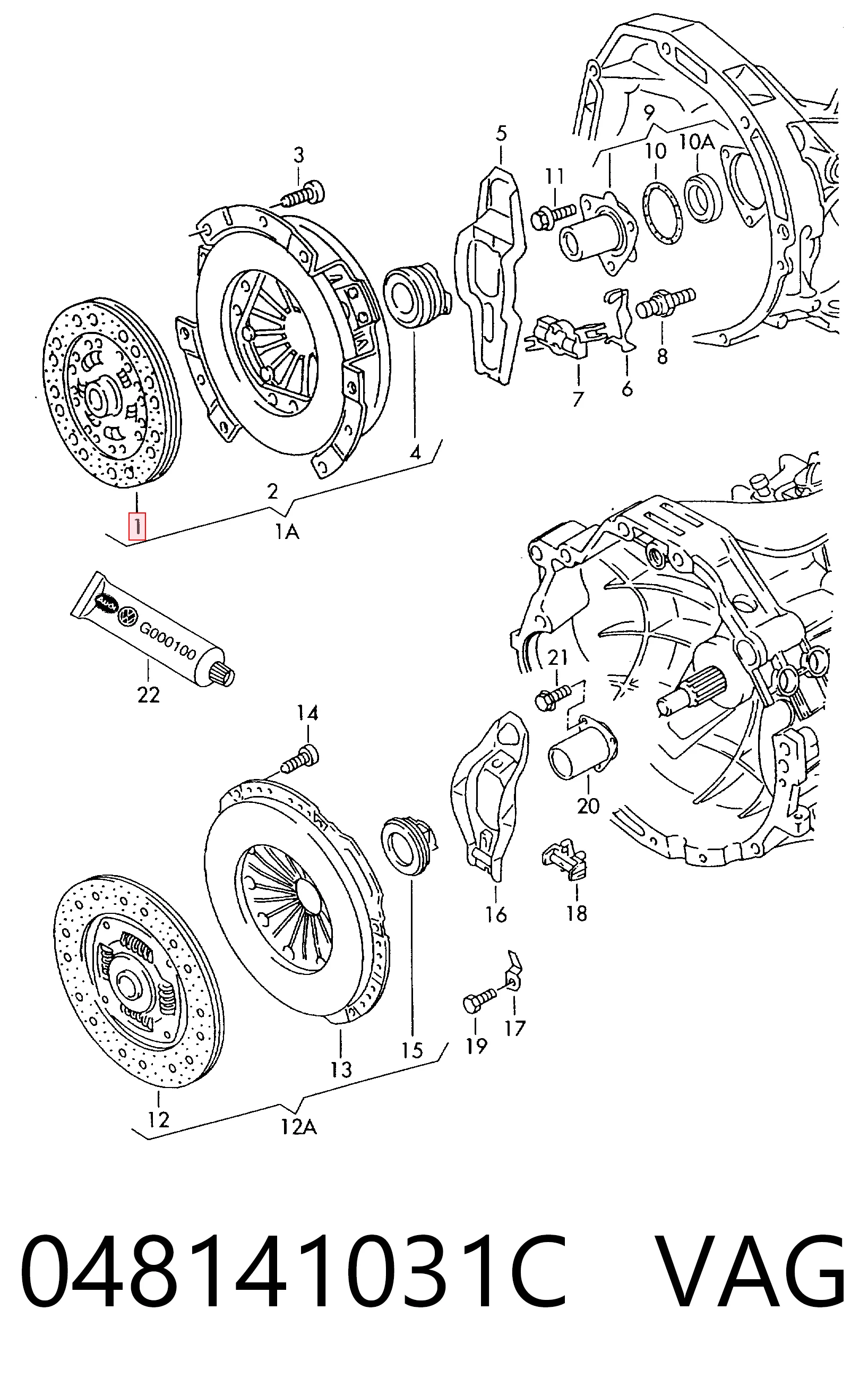 Disco de embraiagem Audi 80 B3 sedan (89, 89Q, 8A) (1986 - 1991) B3