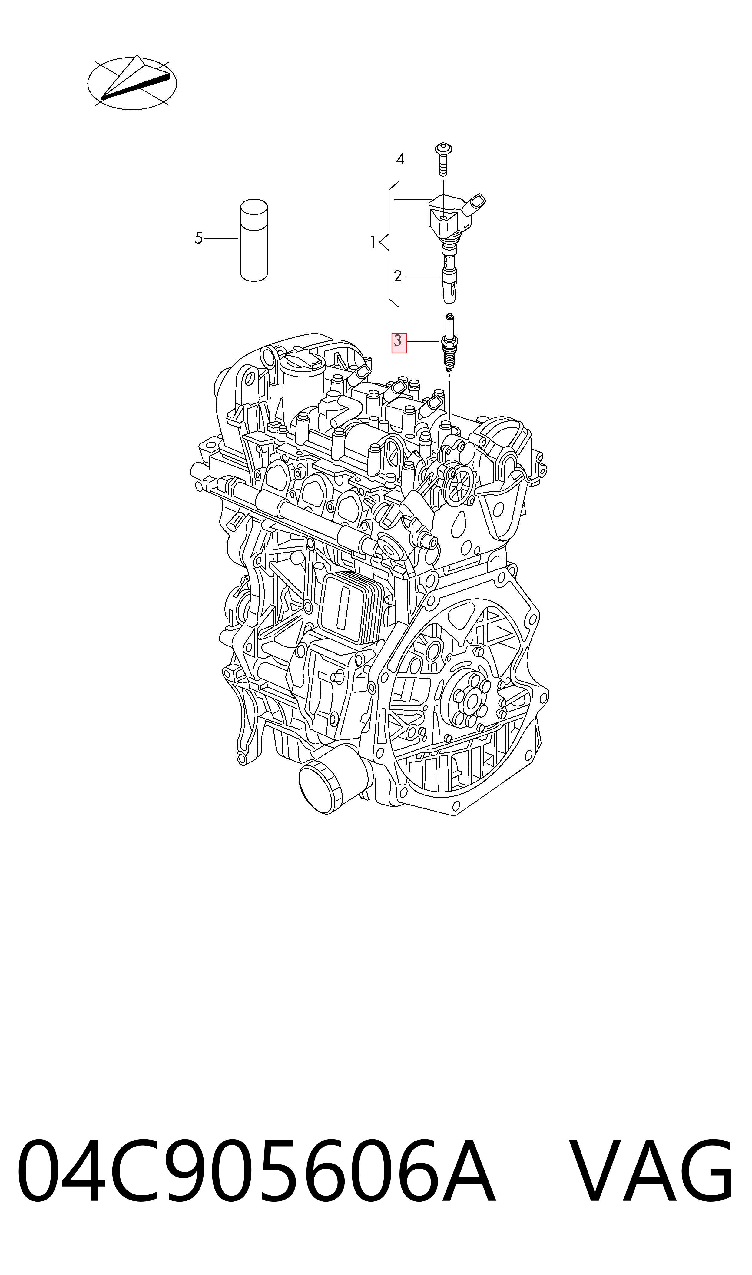 04C905606A VAG Vela de ignição