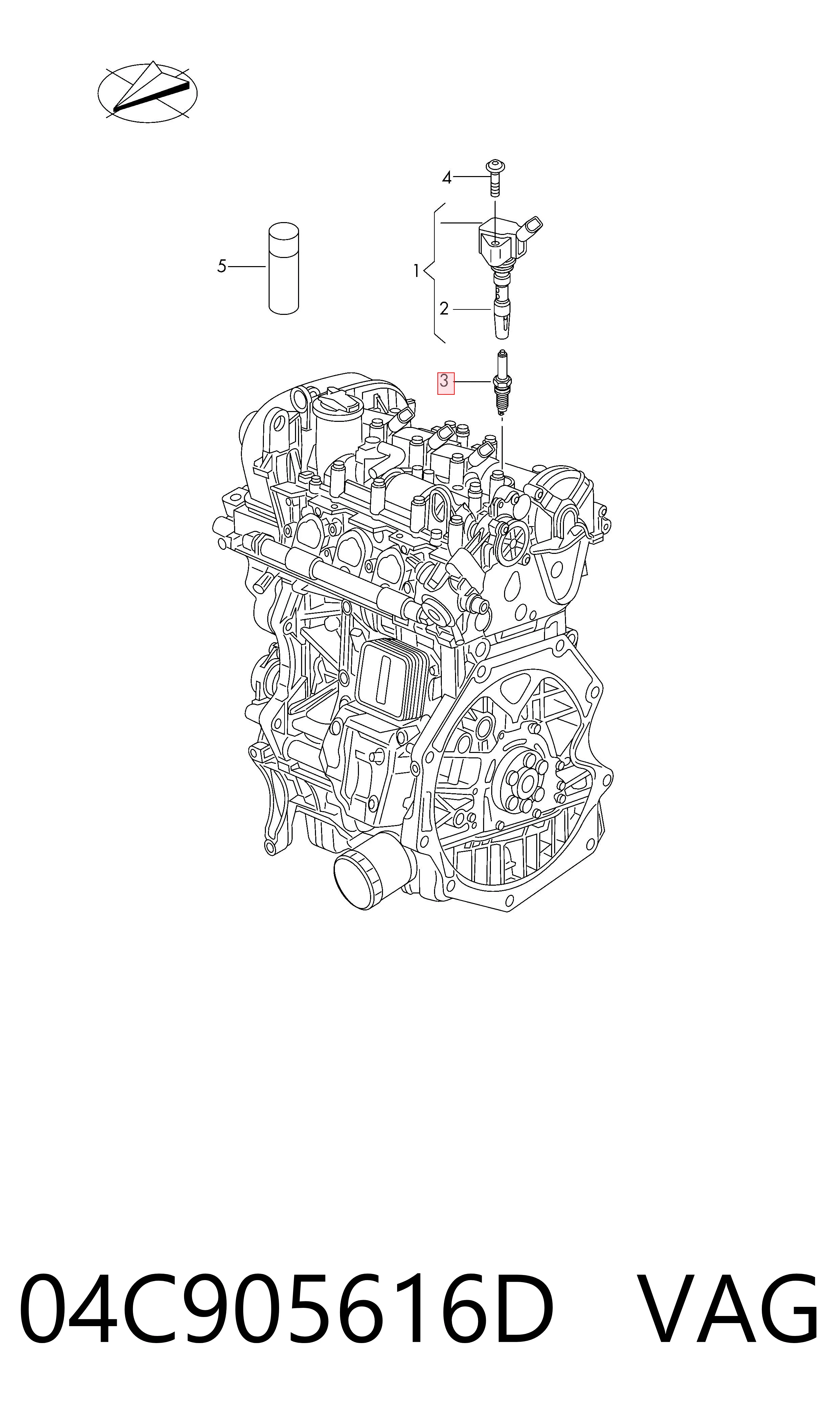 04C905616D VAG Vela de ignição