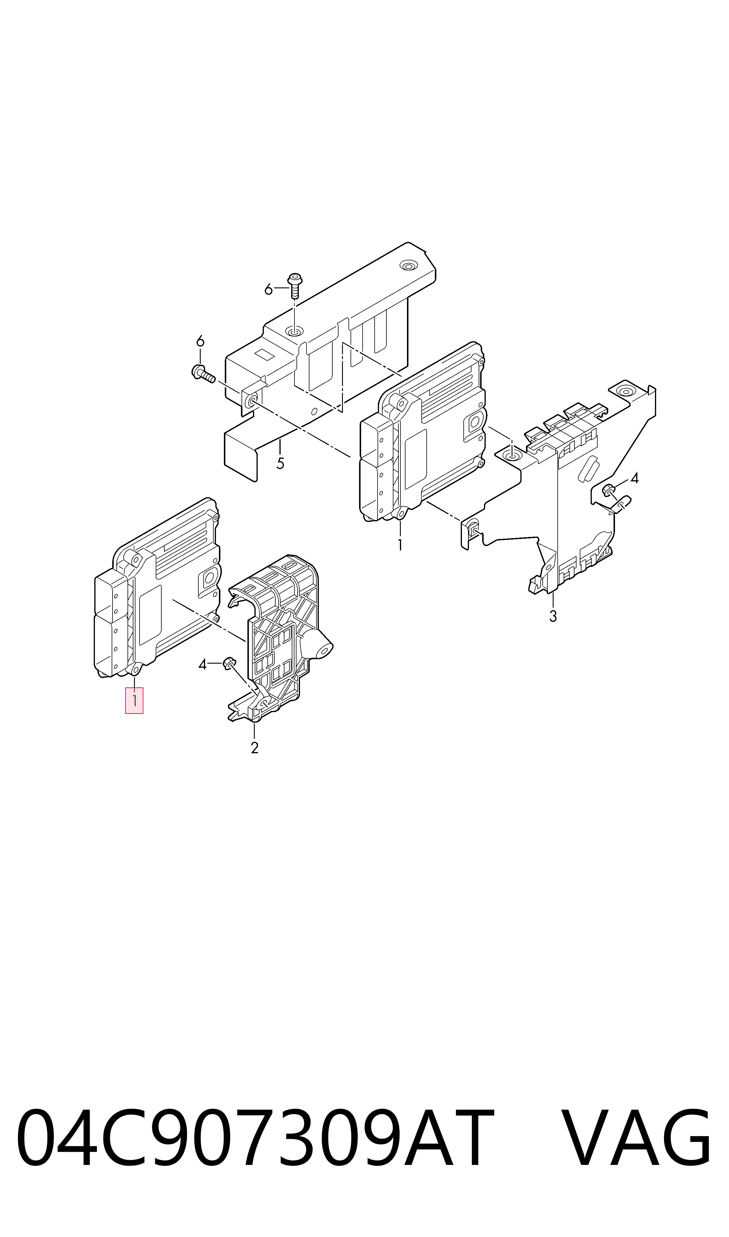 Módulo de direção (Centralina eletrônica) de motor Seat Ibiza V KJ1, KJG