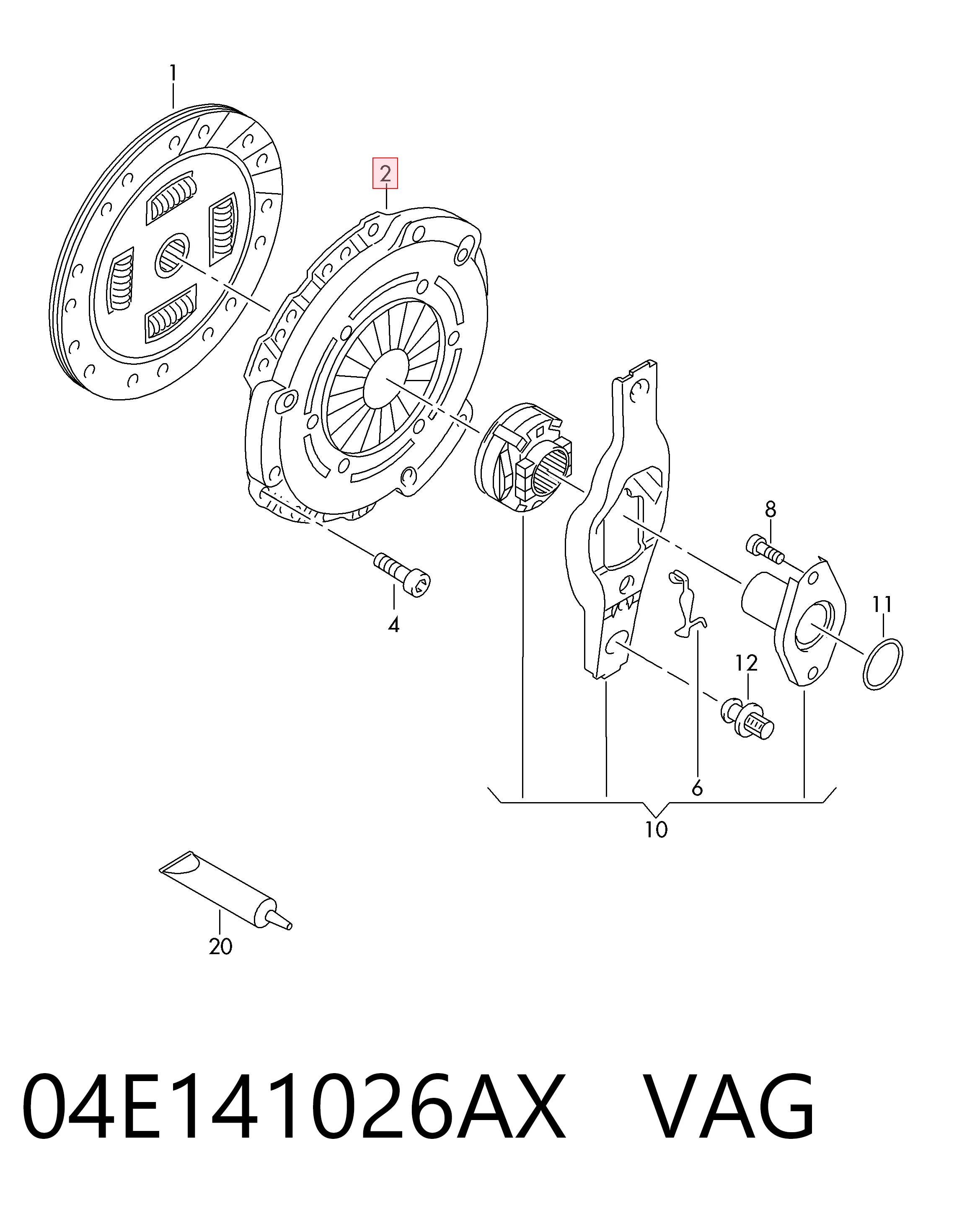Cesta de embraiagem Volkswagen Polo VI AW1, BZ1, AE1 ao melhor preço