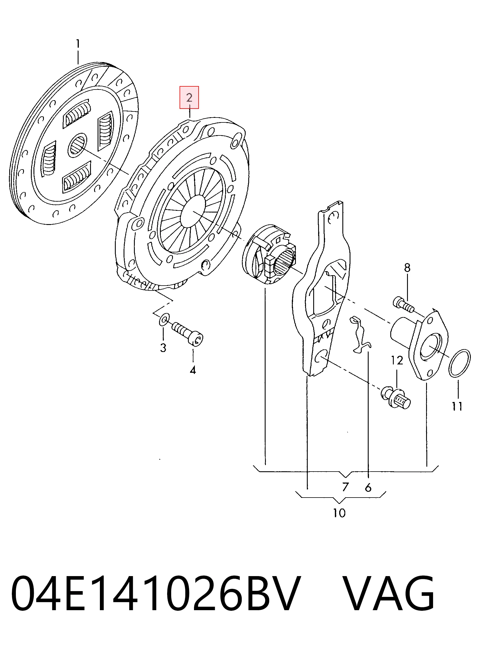Cesta de embraiagem Audi A3 Sportback 8PA