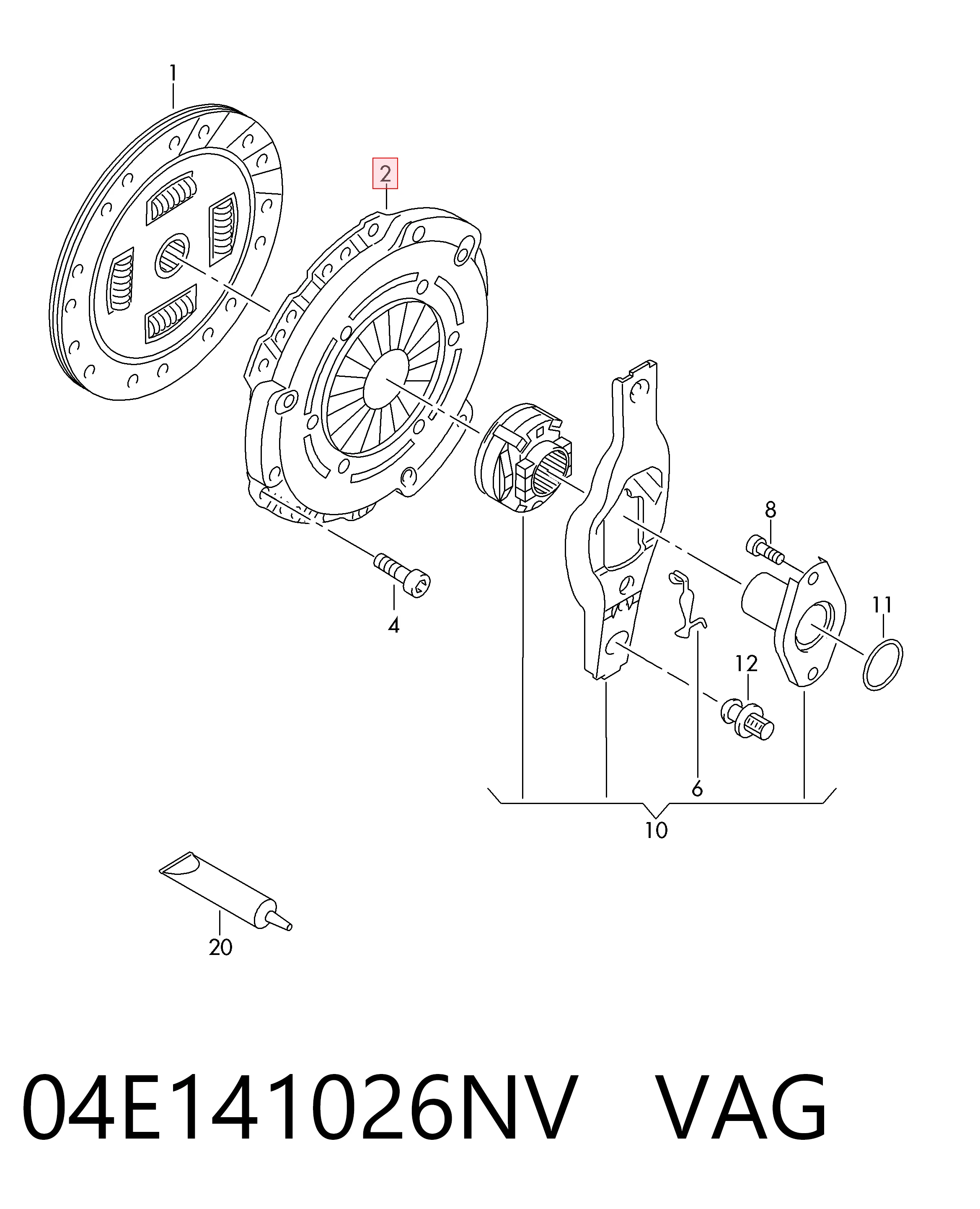 Compre Cesta de embraiagem Volkswagen Polo 6