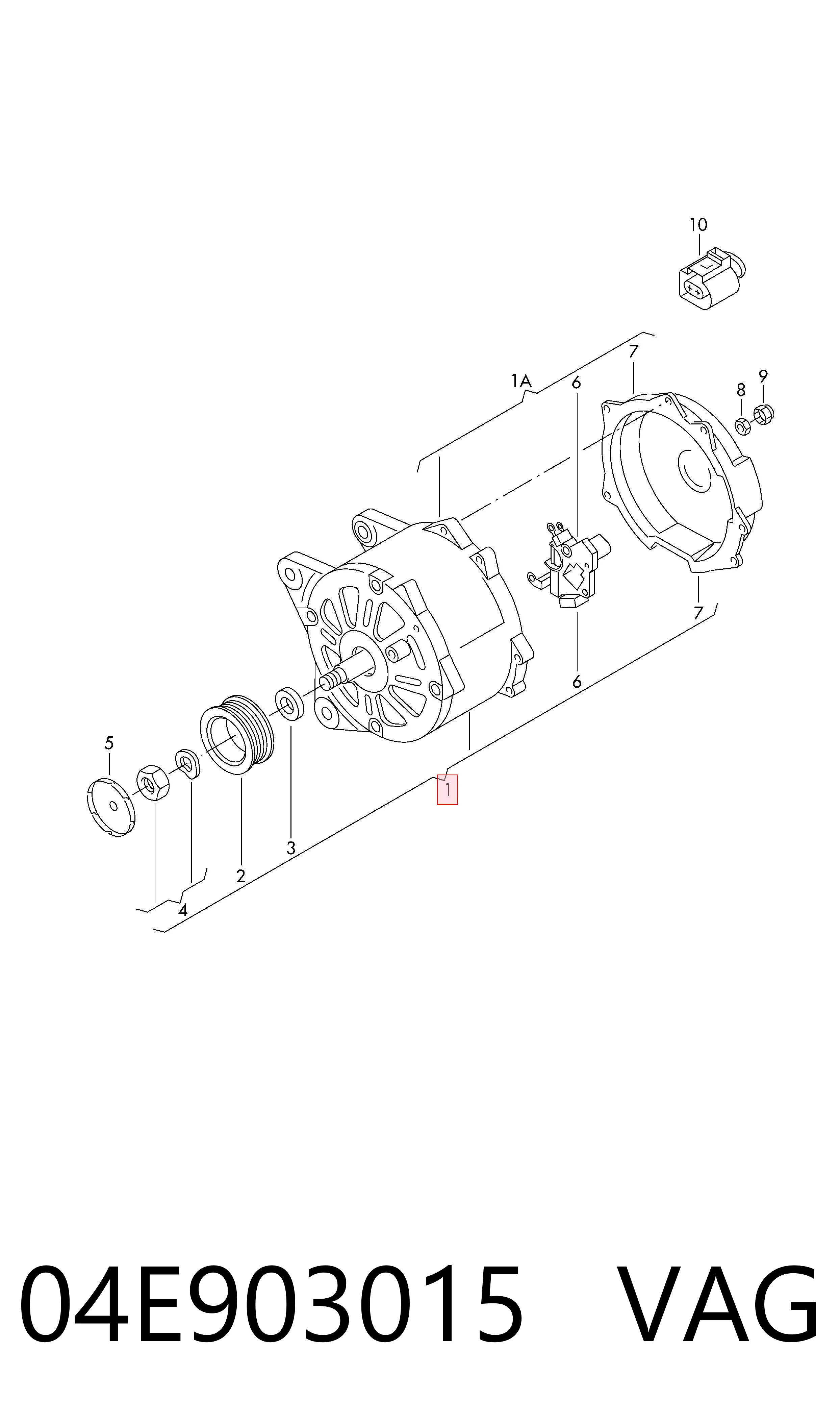 04E903015 VAG Gerador