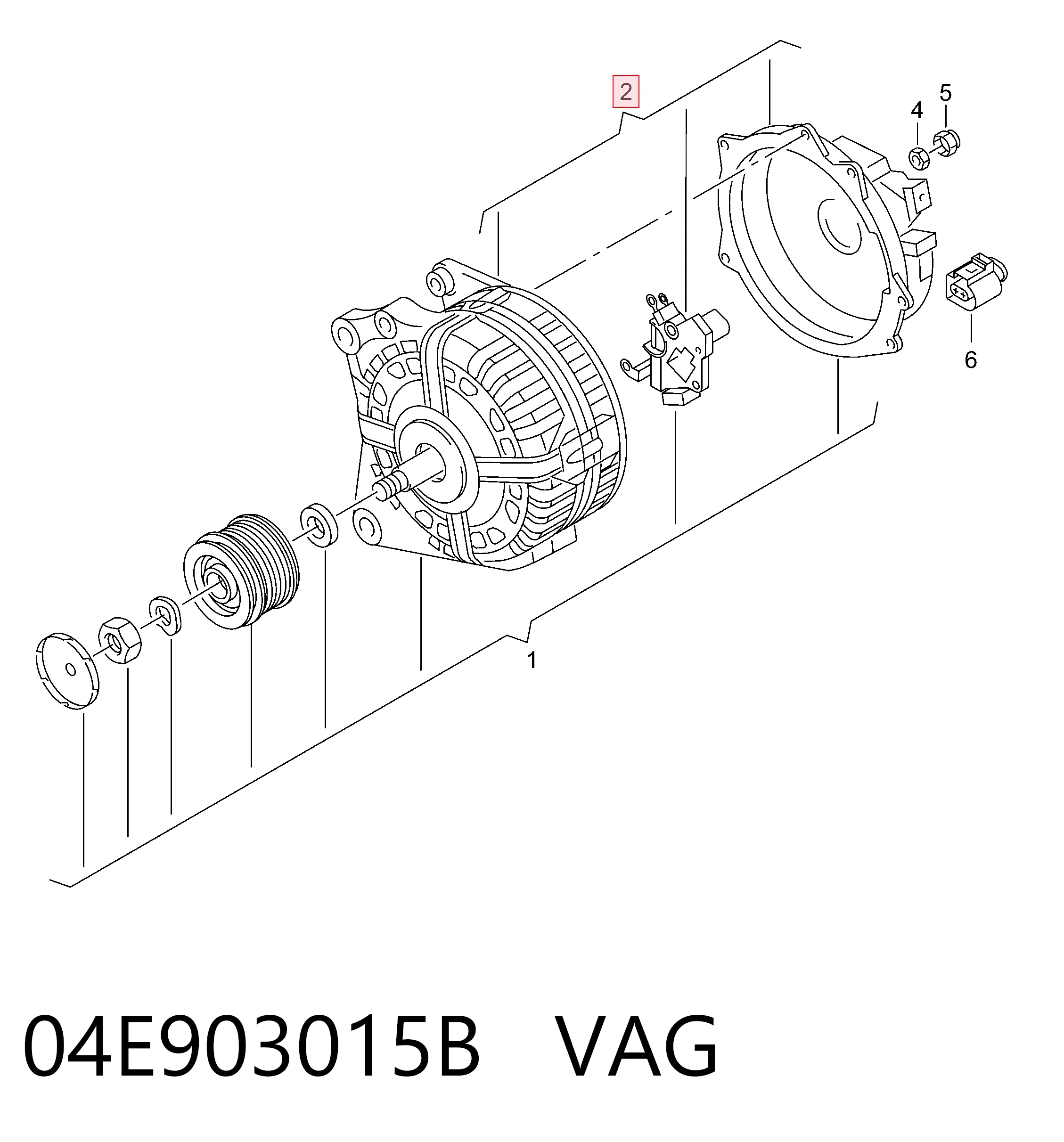 04E903015B VAG Gerador