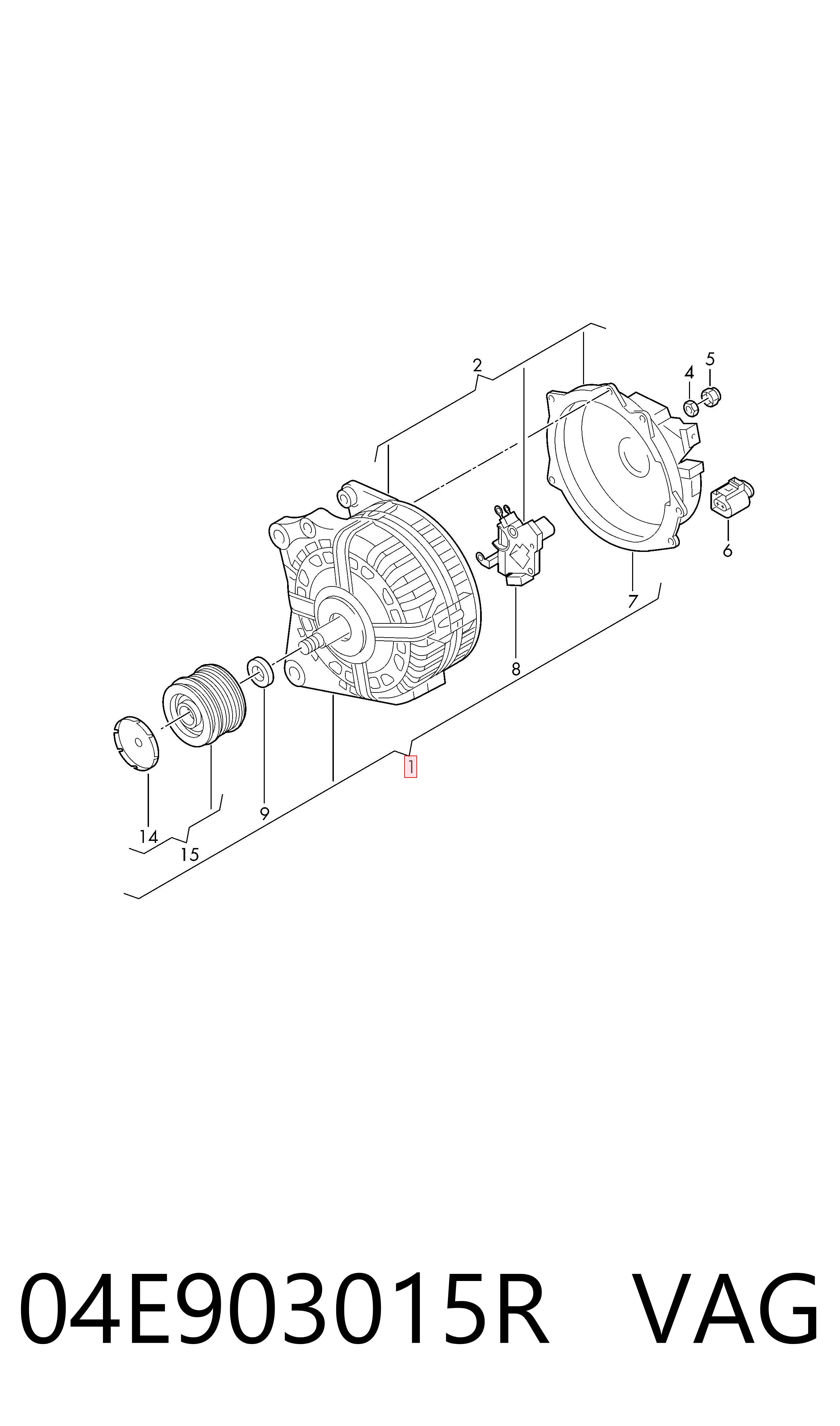 04E903015R VAG Gerador