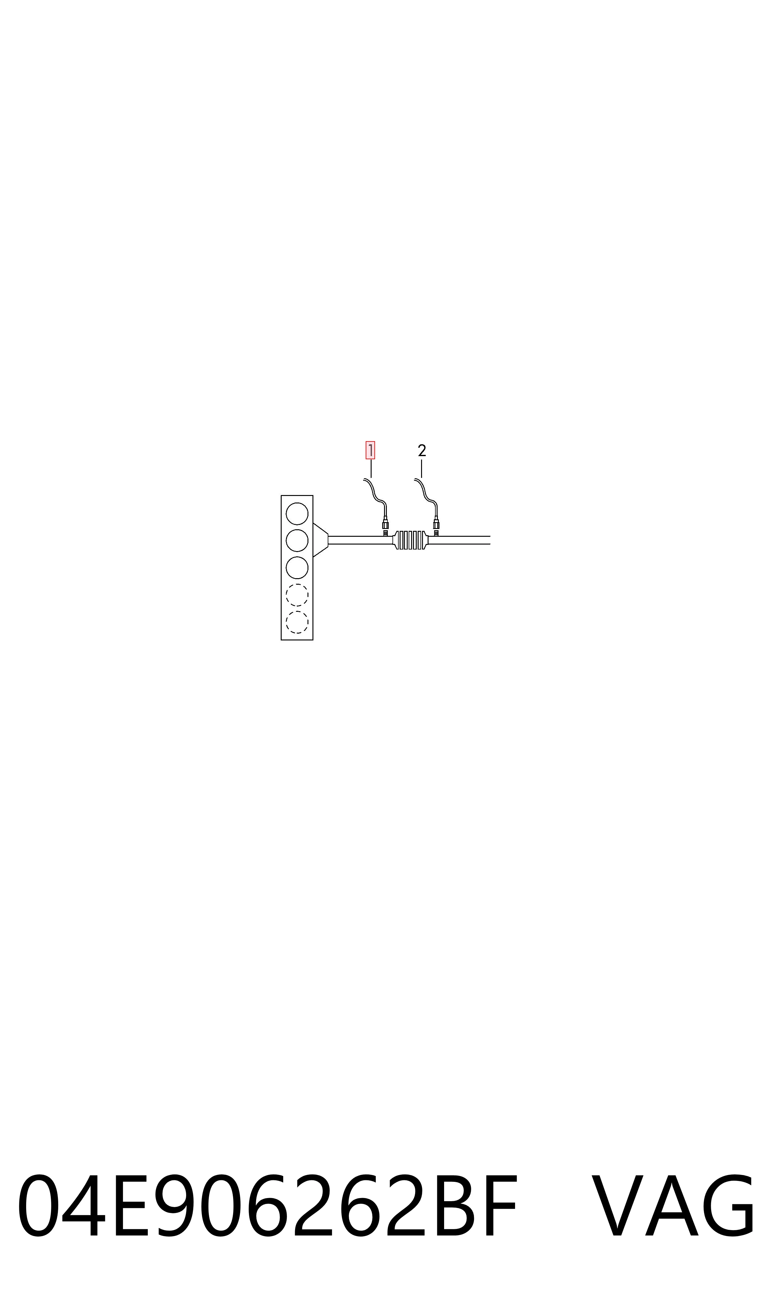 04E906262BF VAG Sonda lambda, sensor de oxigênio