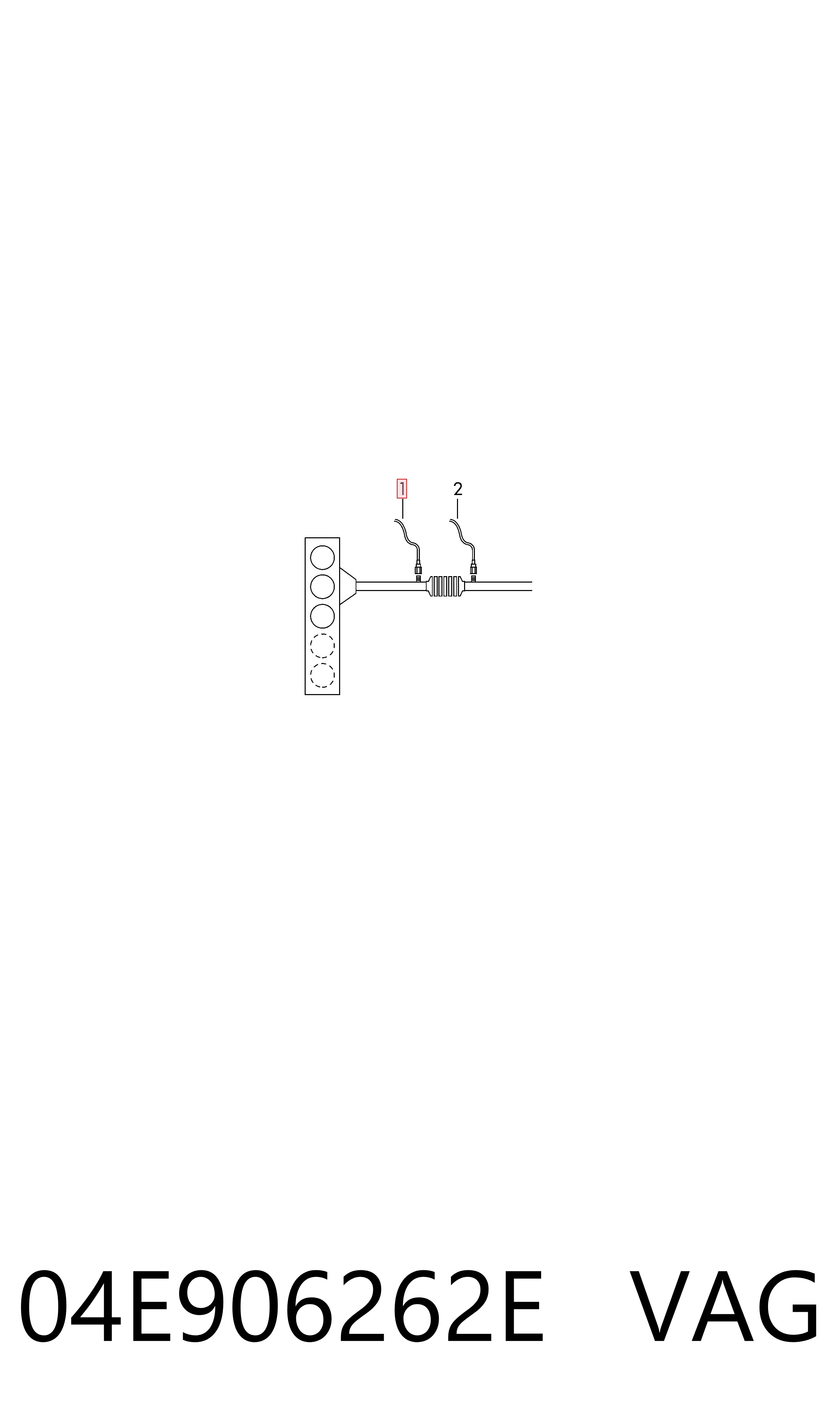 Compre 04E906262E VAG Sonda lambda, sensor de oxigênio até o catalisador