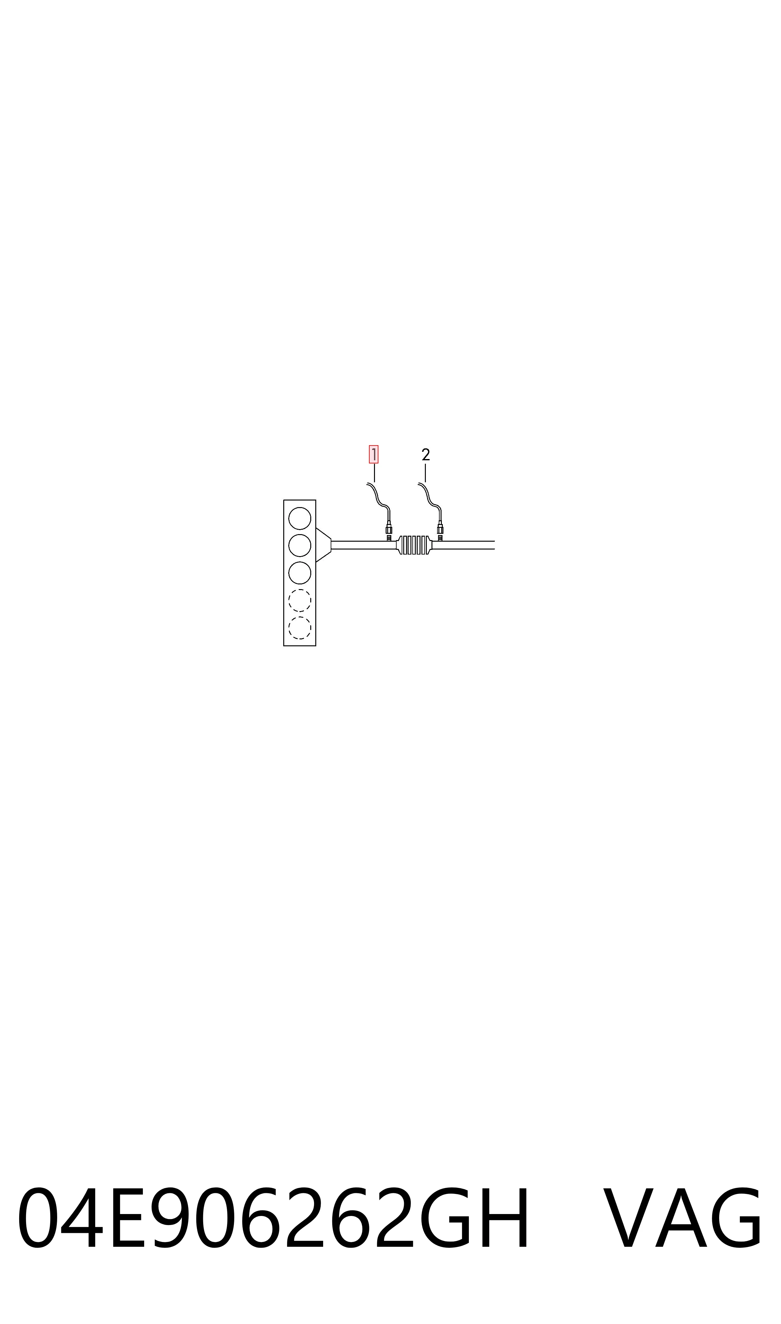 04E906262GH VAG Sonda lambda, sensor de oxigênio até o catalisador