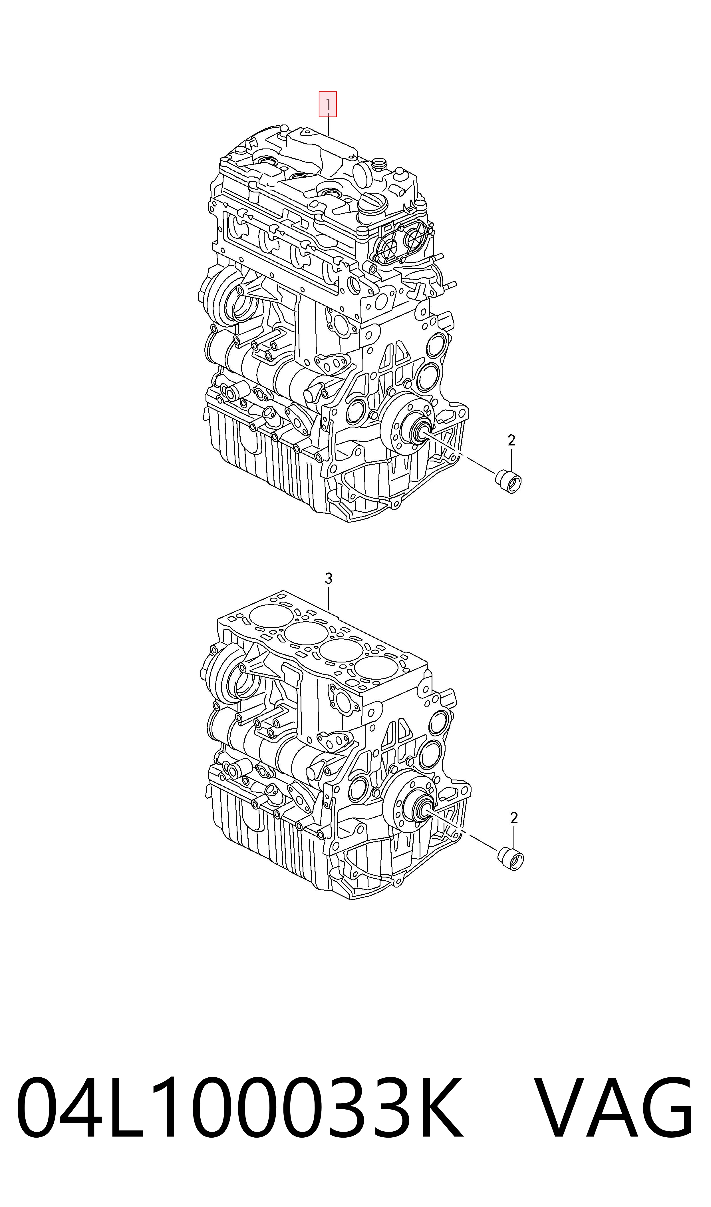 Motor montado Volkswagen Touran III 5T1