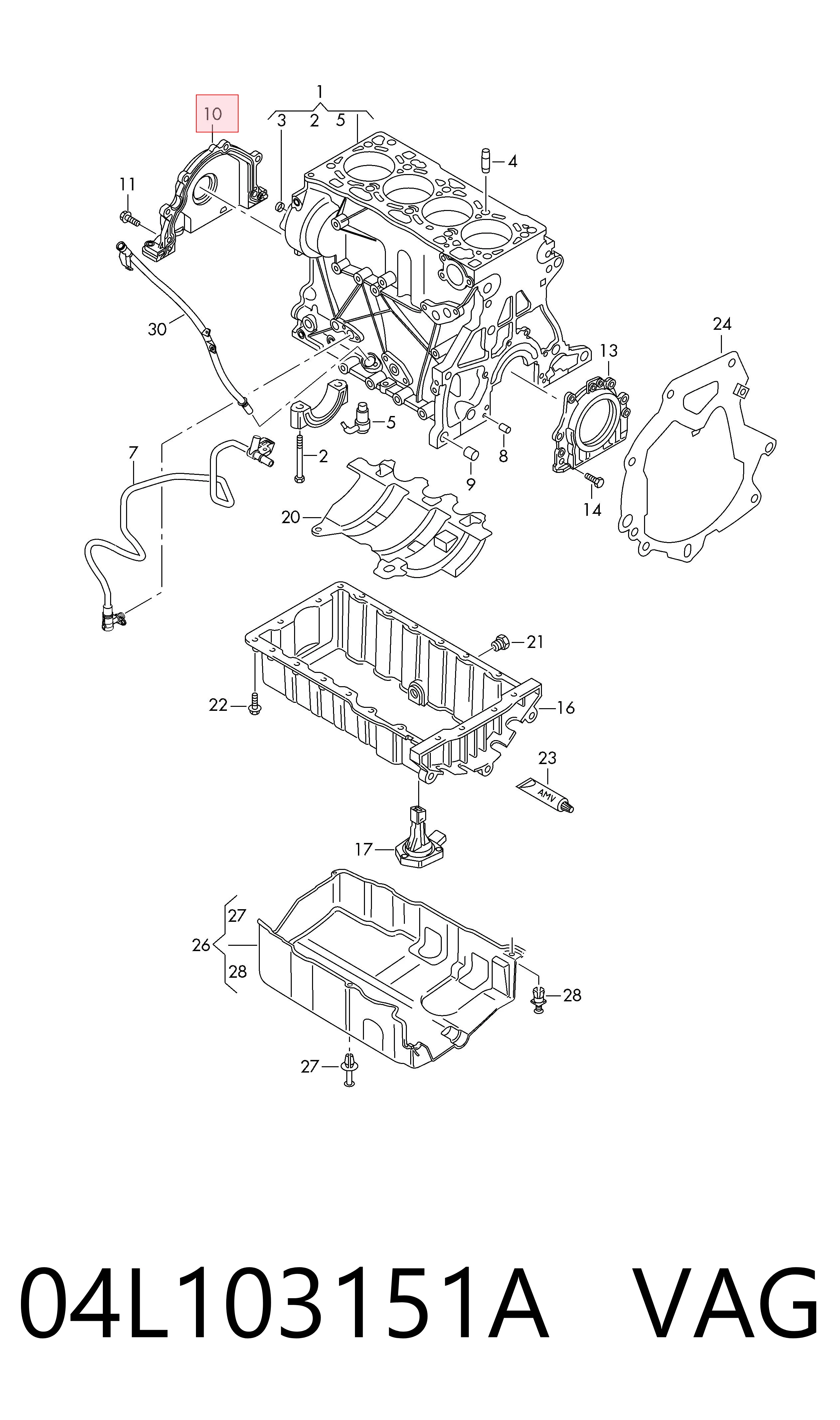 Tampa de motor dianteira VAG 04L103151A preço, a partir de 52,17 USD