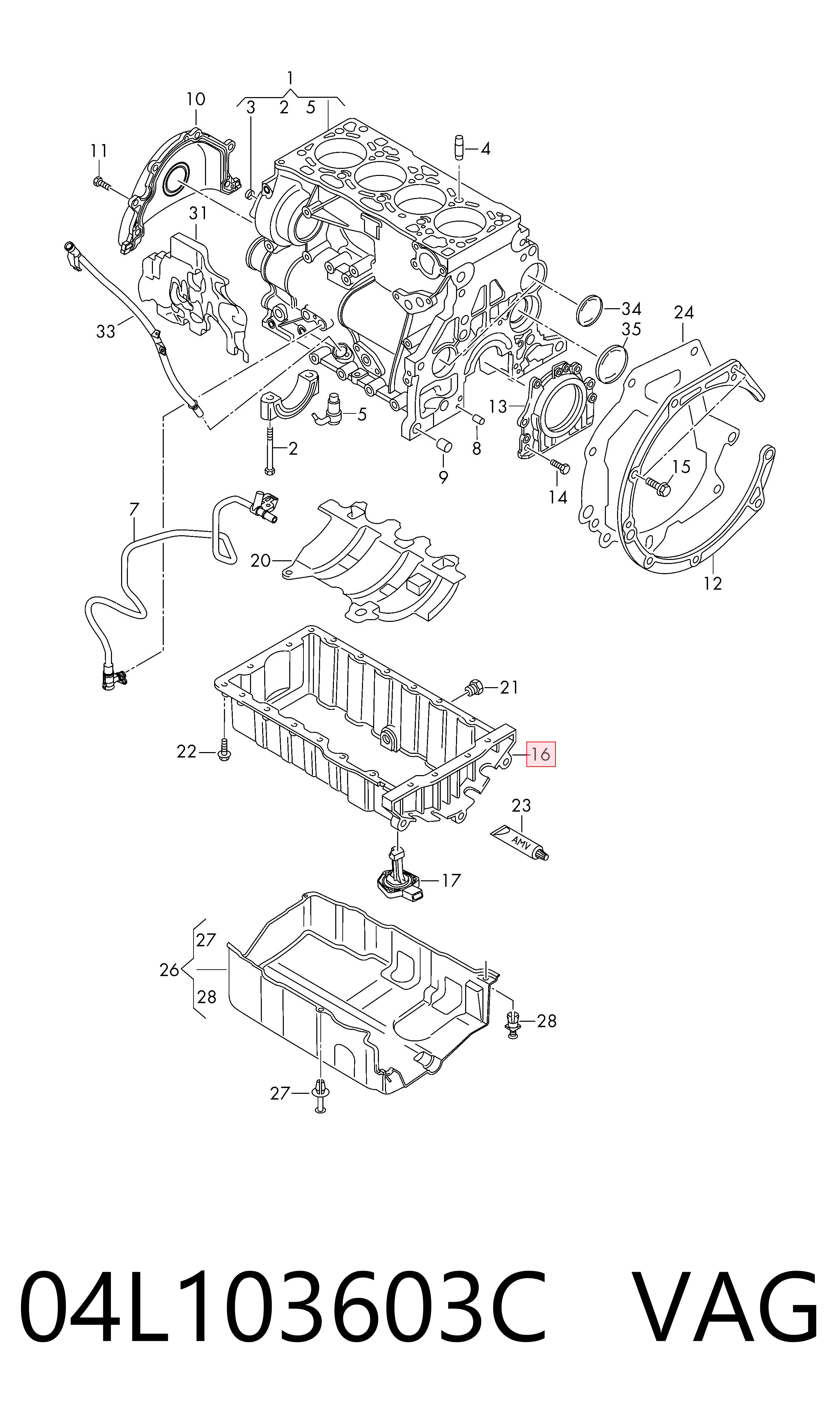 Panela de óleo de cárter do motor VAG 04L103603C preço, a partir de 148,70 USD