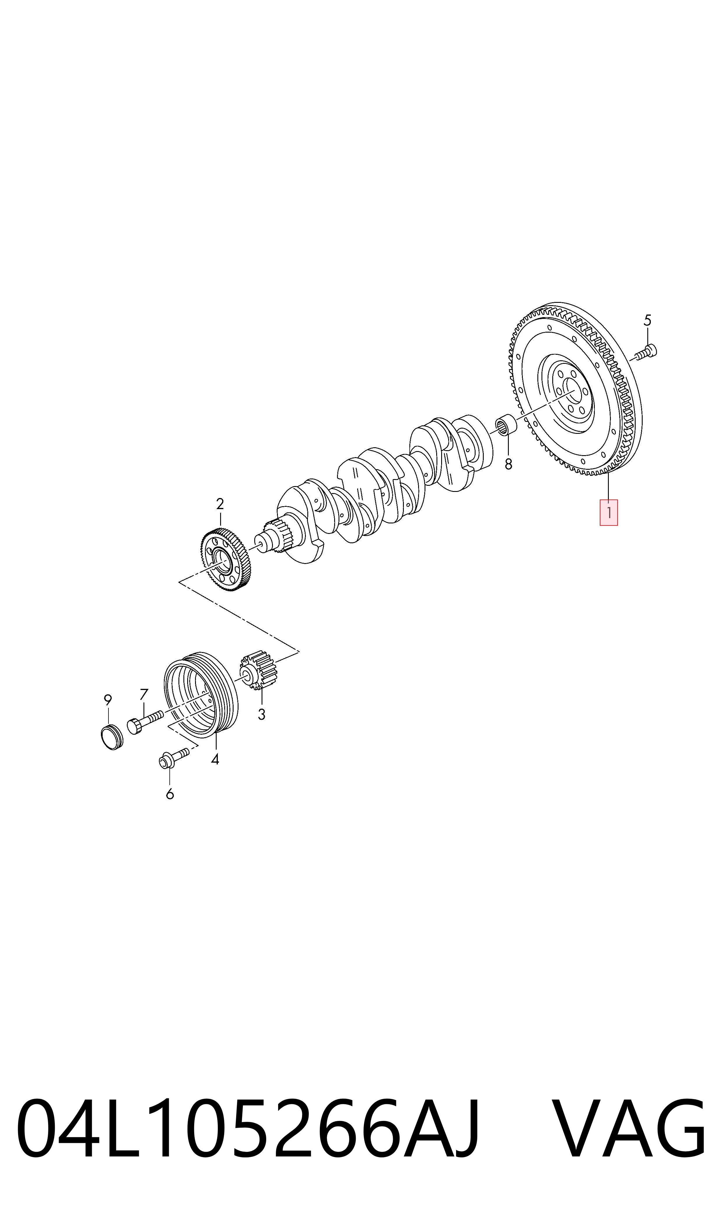 04L105266AJ VAG Volante de motor