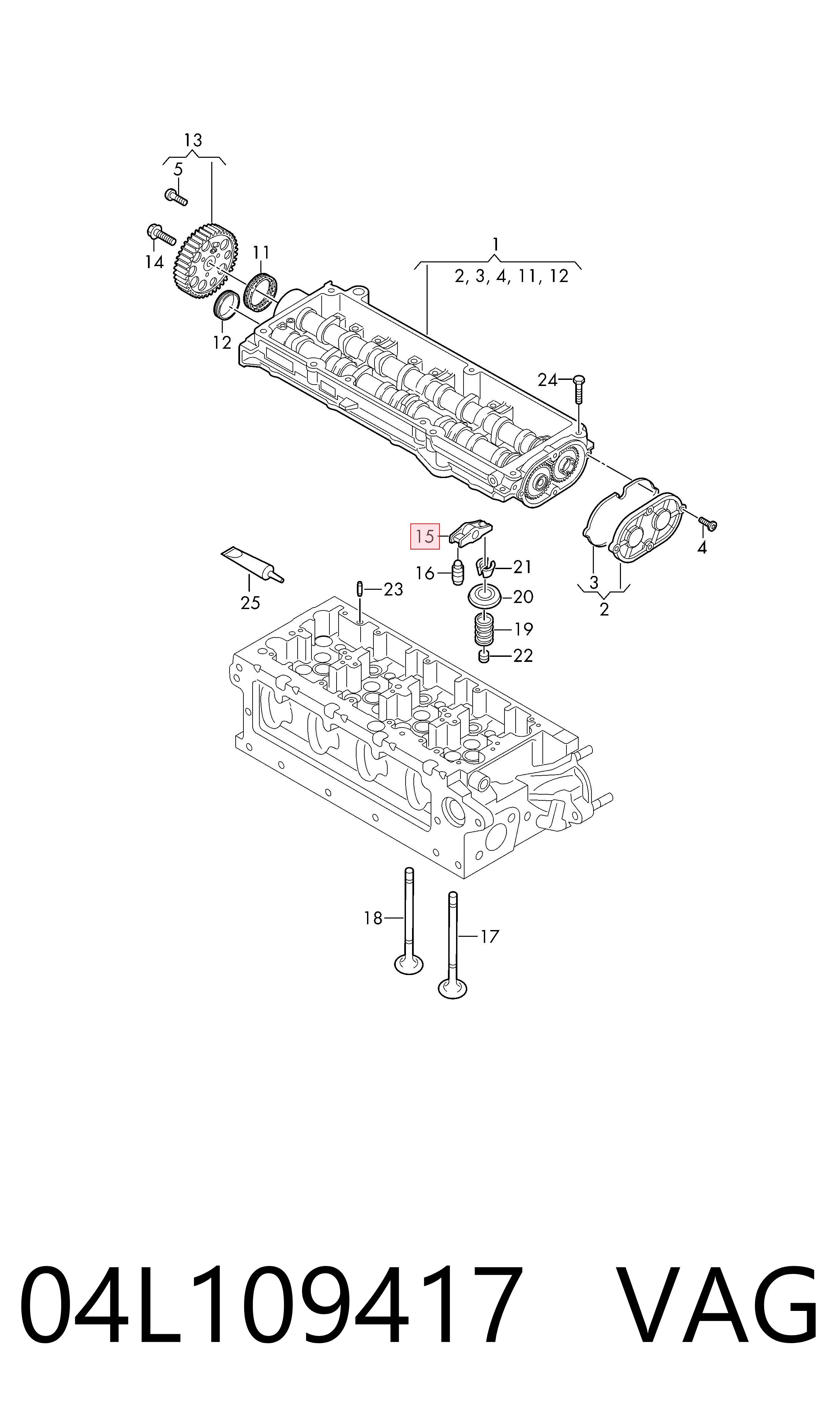 Compre Balanceiro de válvula (balanceiro de válvulas) Audi A3 