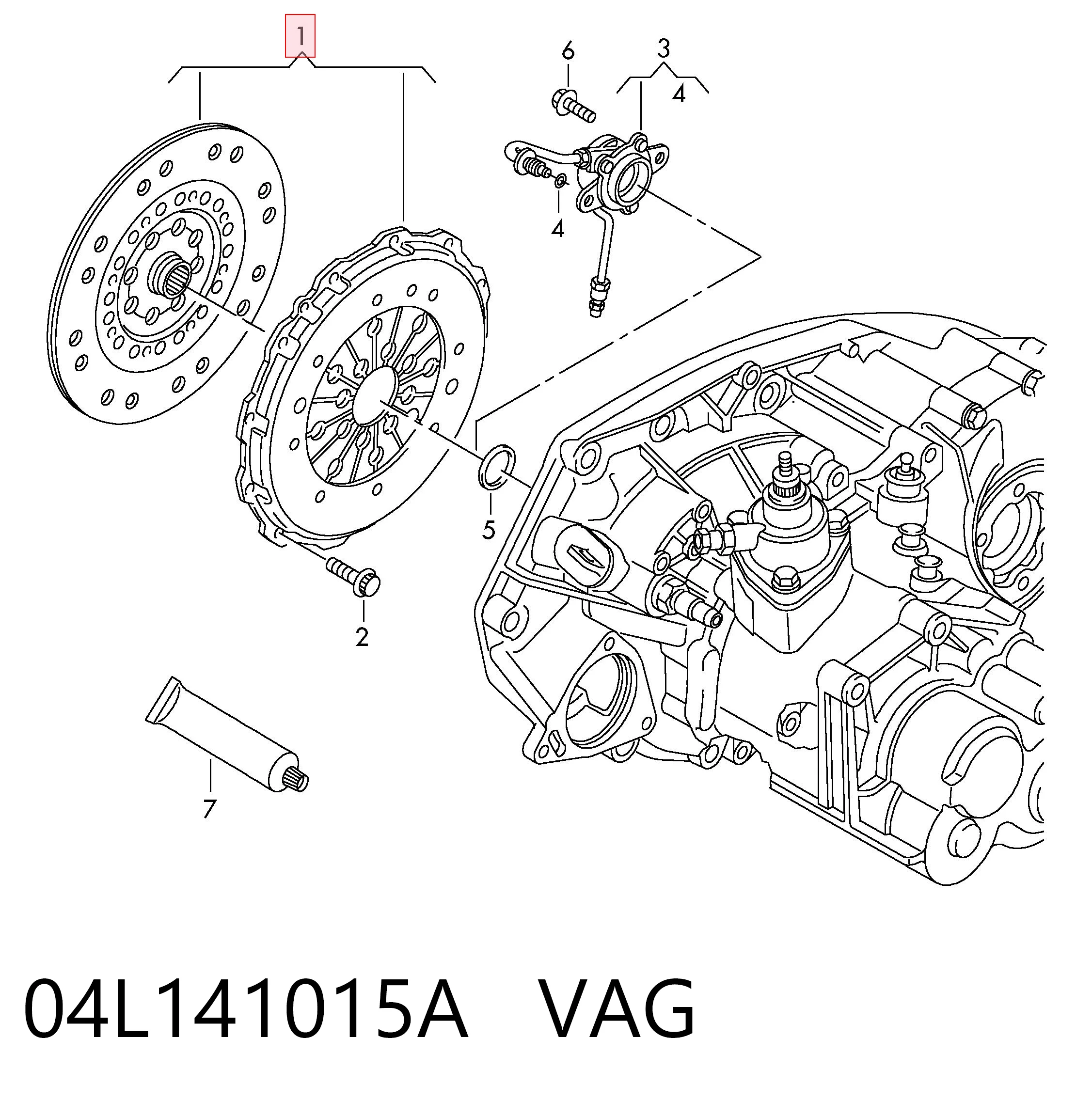 Kit de embraiagem (3 peças) VAG 04L141015A preço, a partir de 187,28 USD