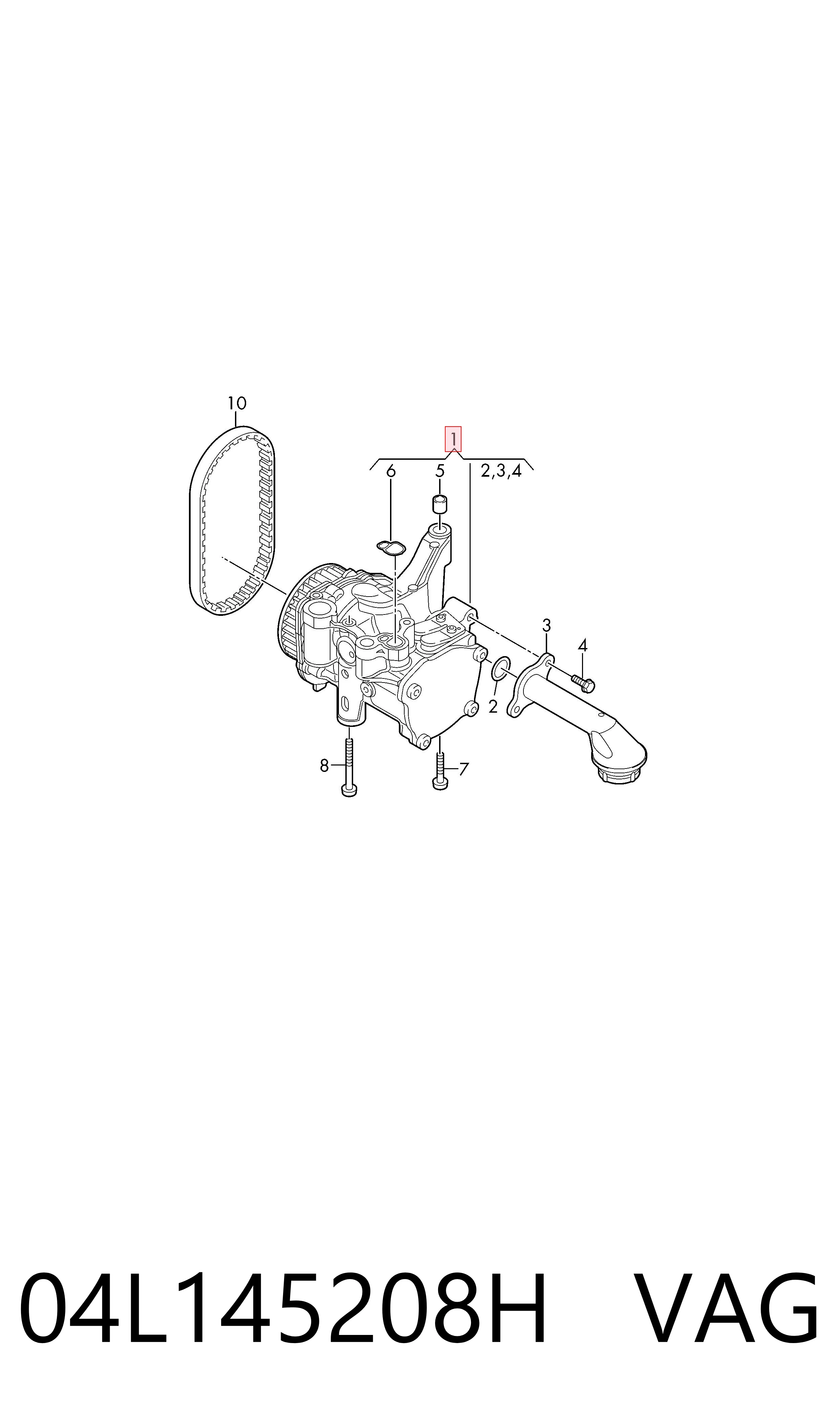 Bomba de óleo VAG 04L145208H preço, a partir de 224,74 USD