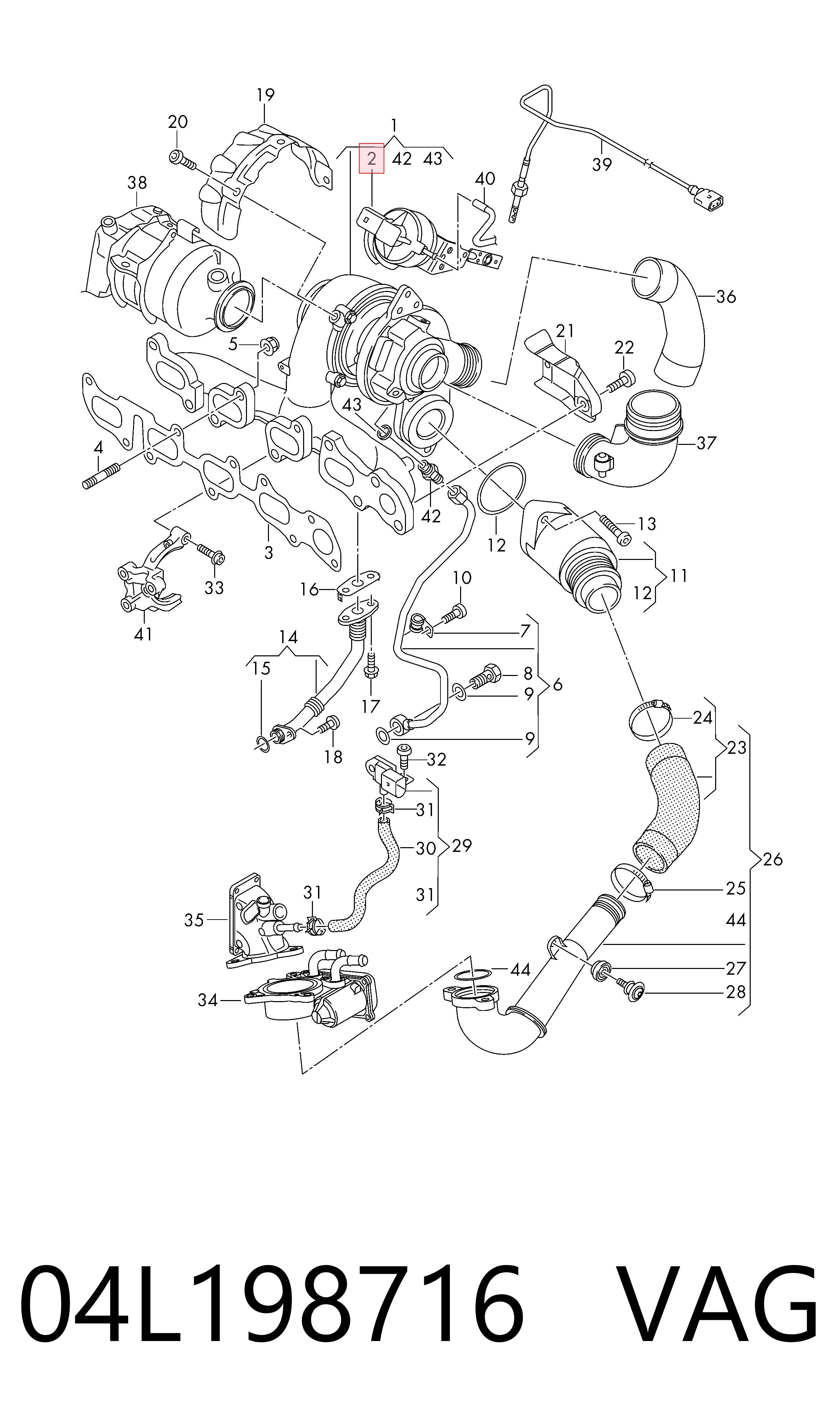 Válvula (atuador) de controlo de turbina VAG 04L198716 preço, a partir de 288,24 USD