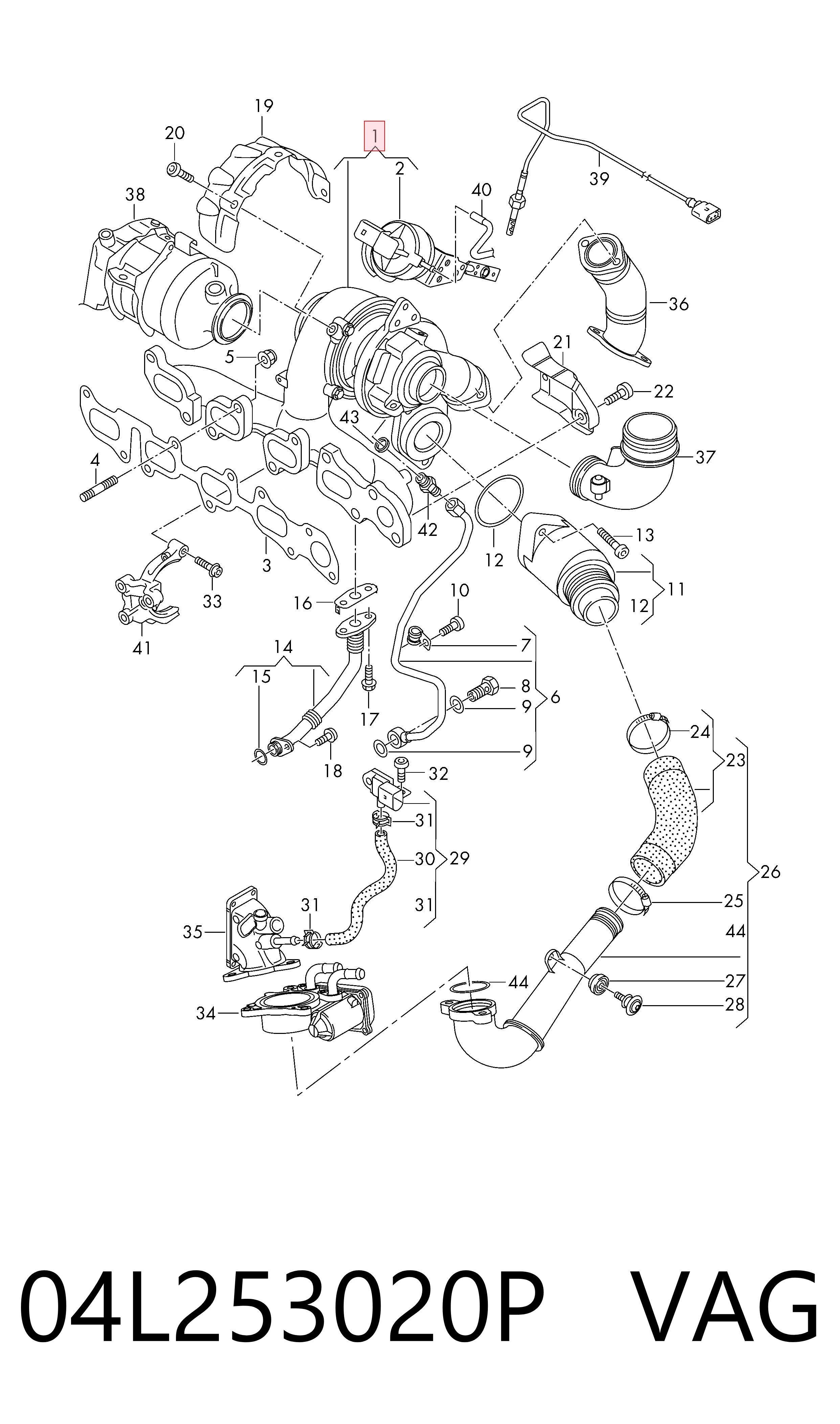 Turbina VAG 04L253020P preço, a partir de 635,06 USD