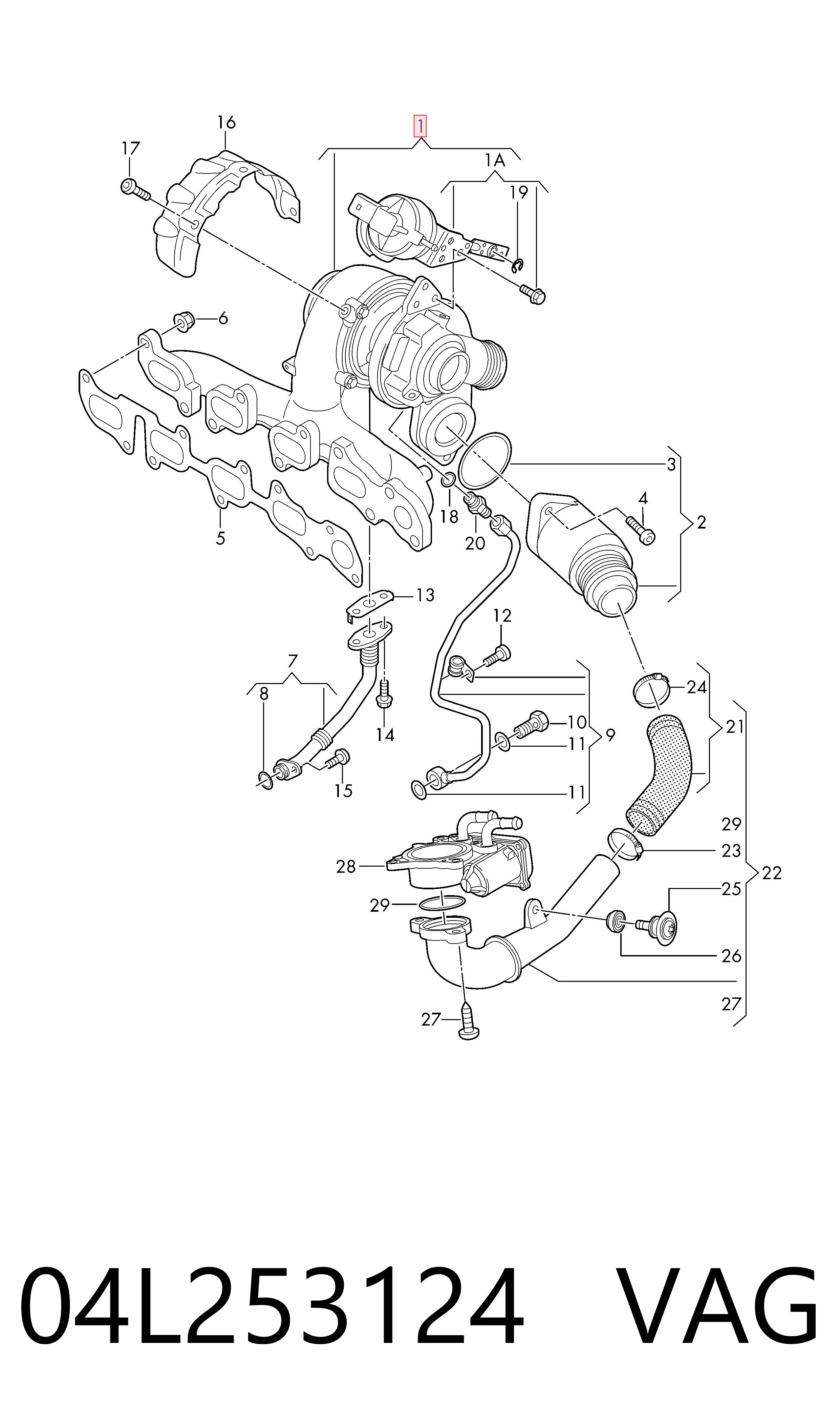 Turbina Audi A4 B9 8W2, 8WC