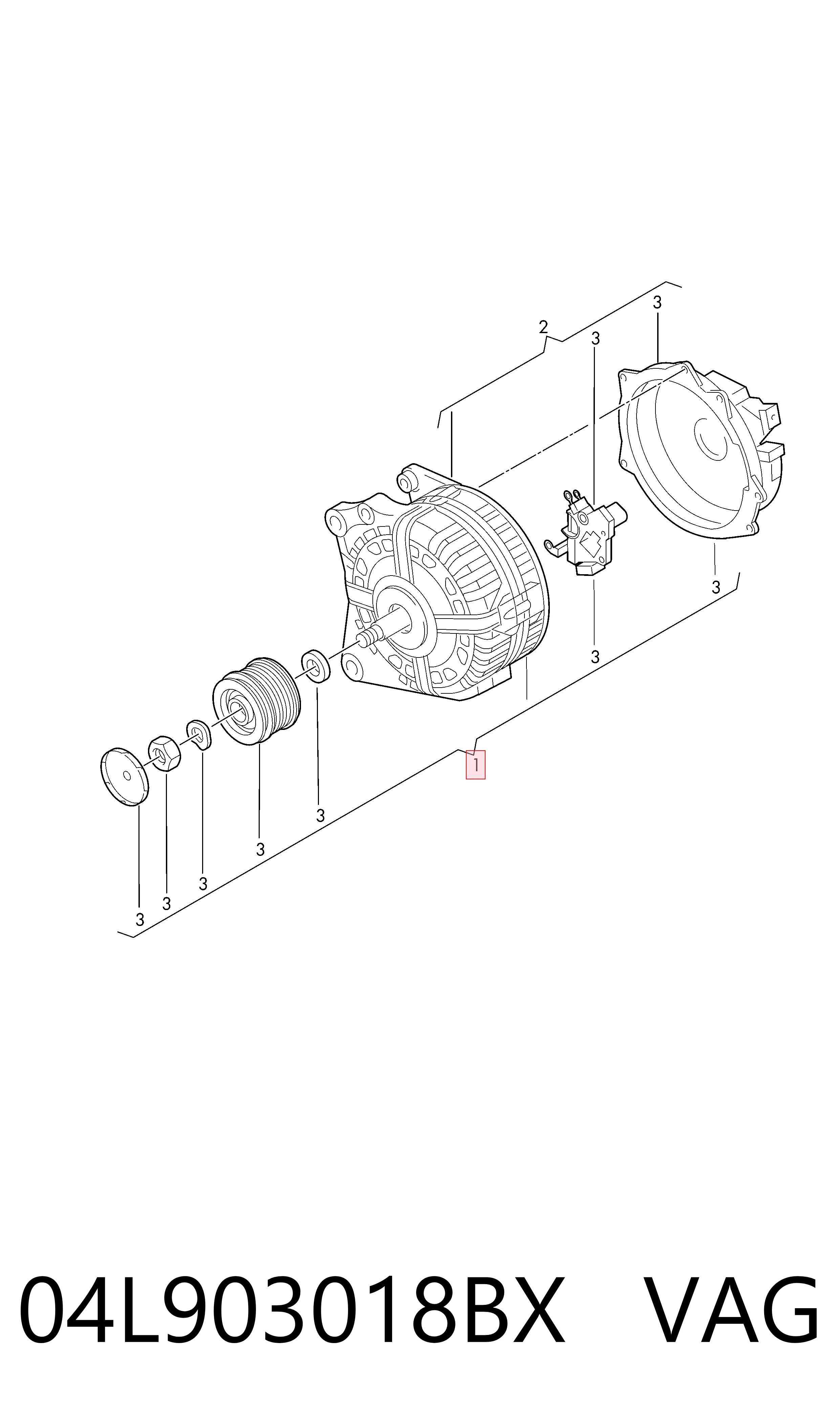 04L903018BX VAG Gerador