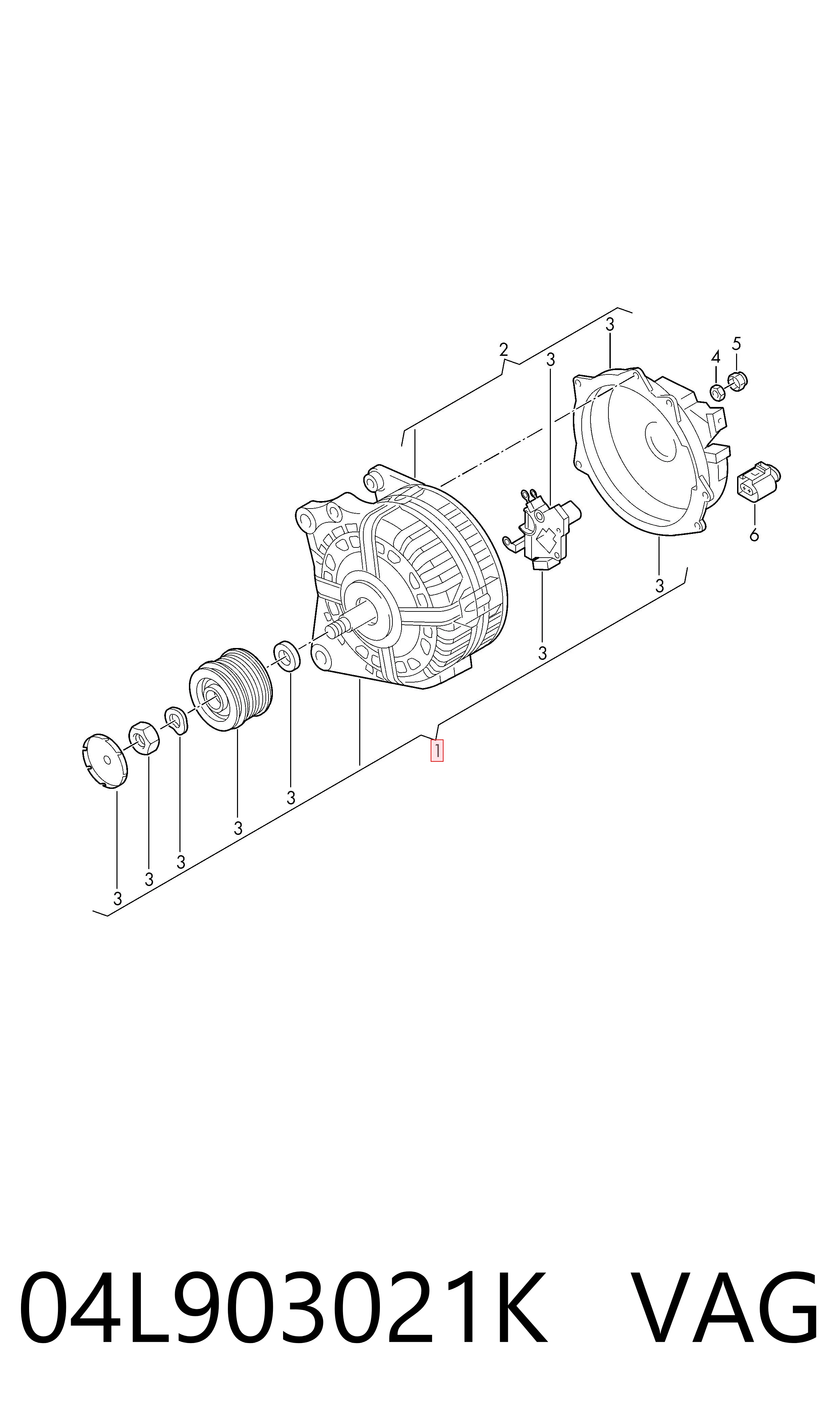 04L903021K VAG Gerador