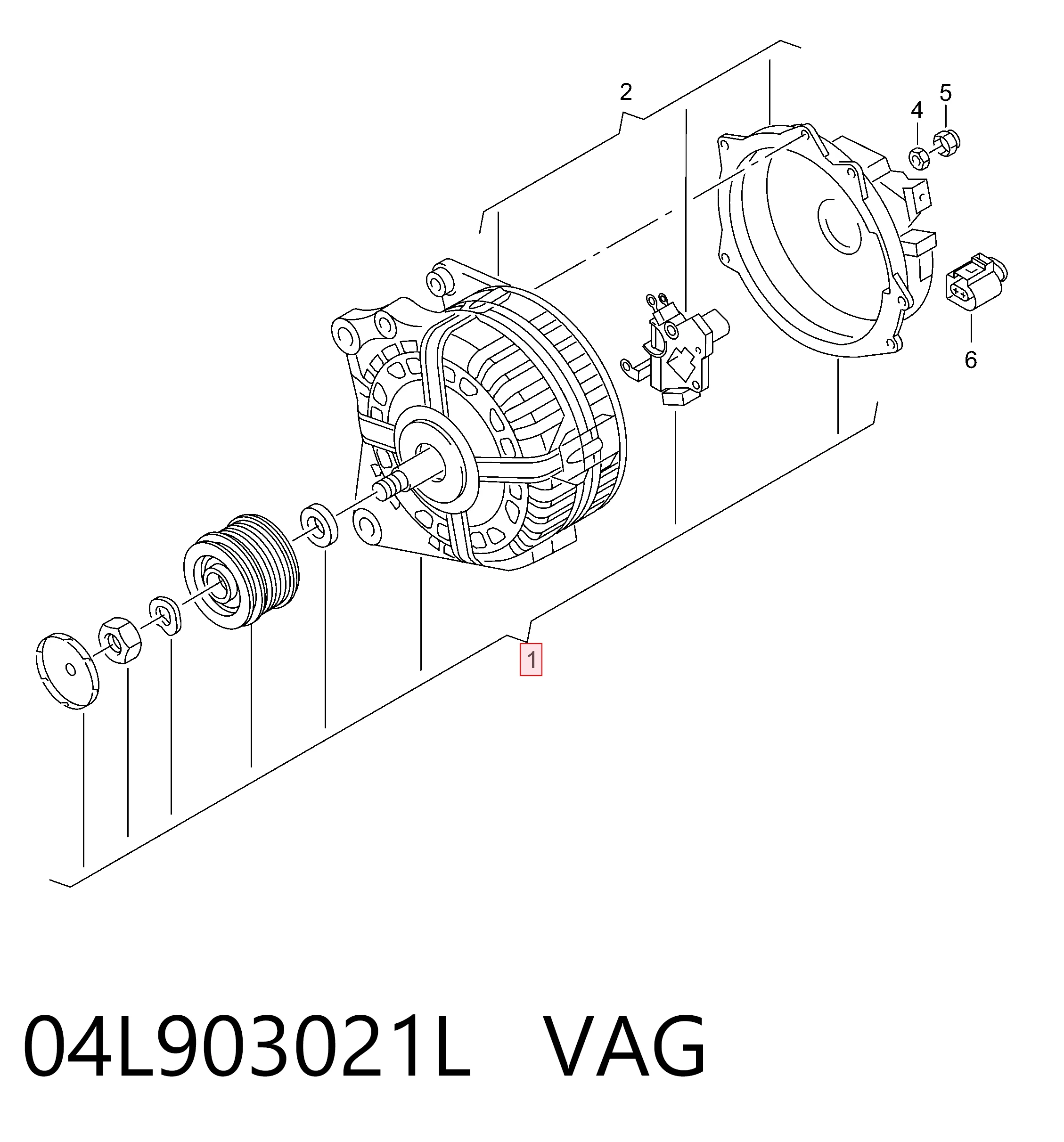 Compre 04L903021L VAG Gerador