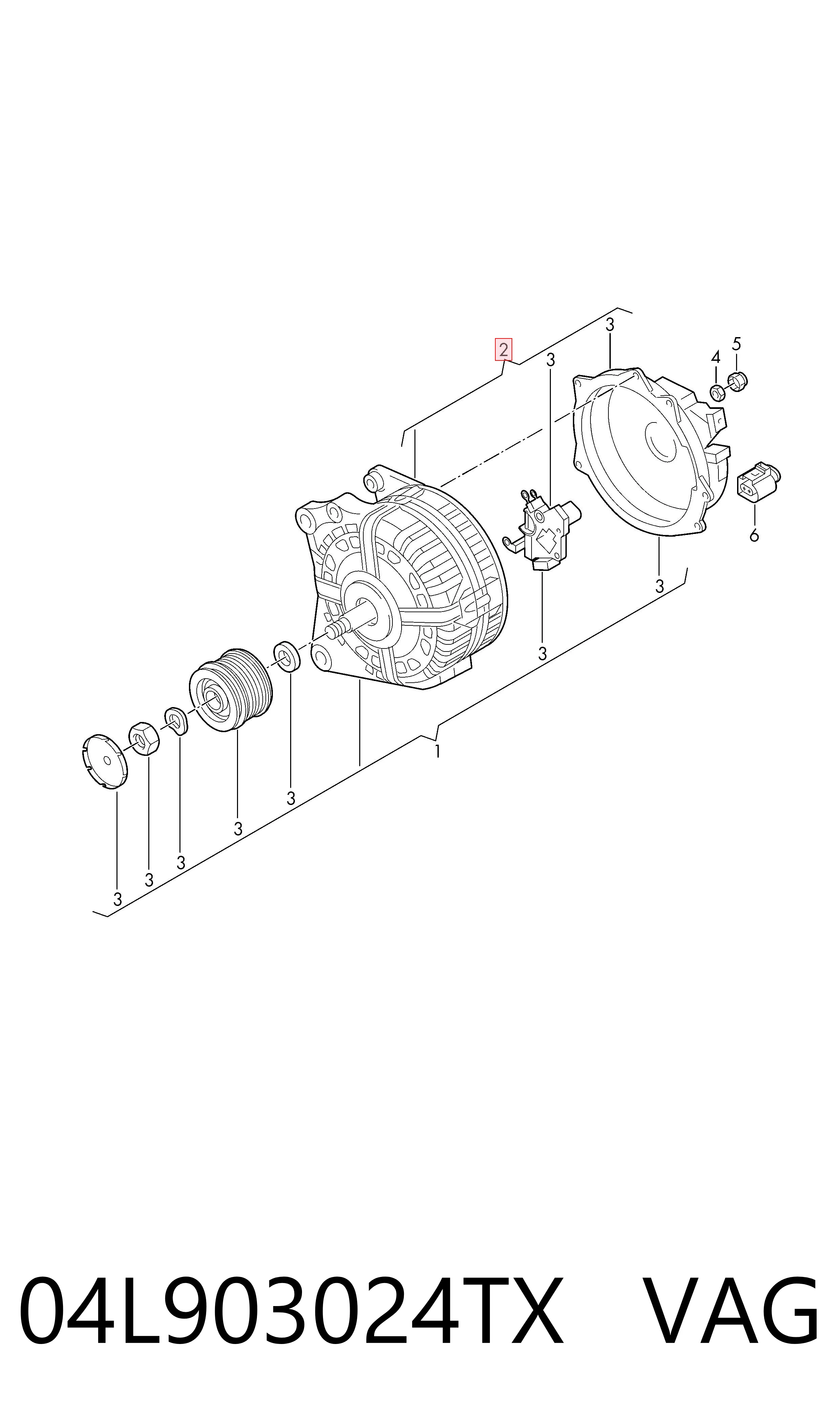 04L903024TX VAG Gerador