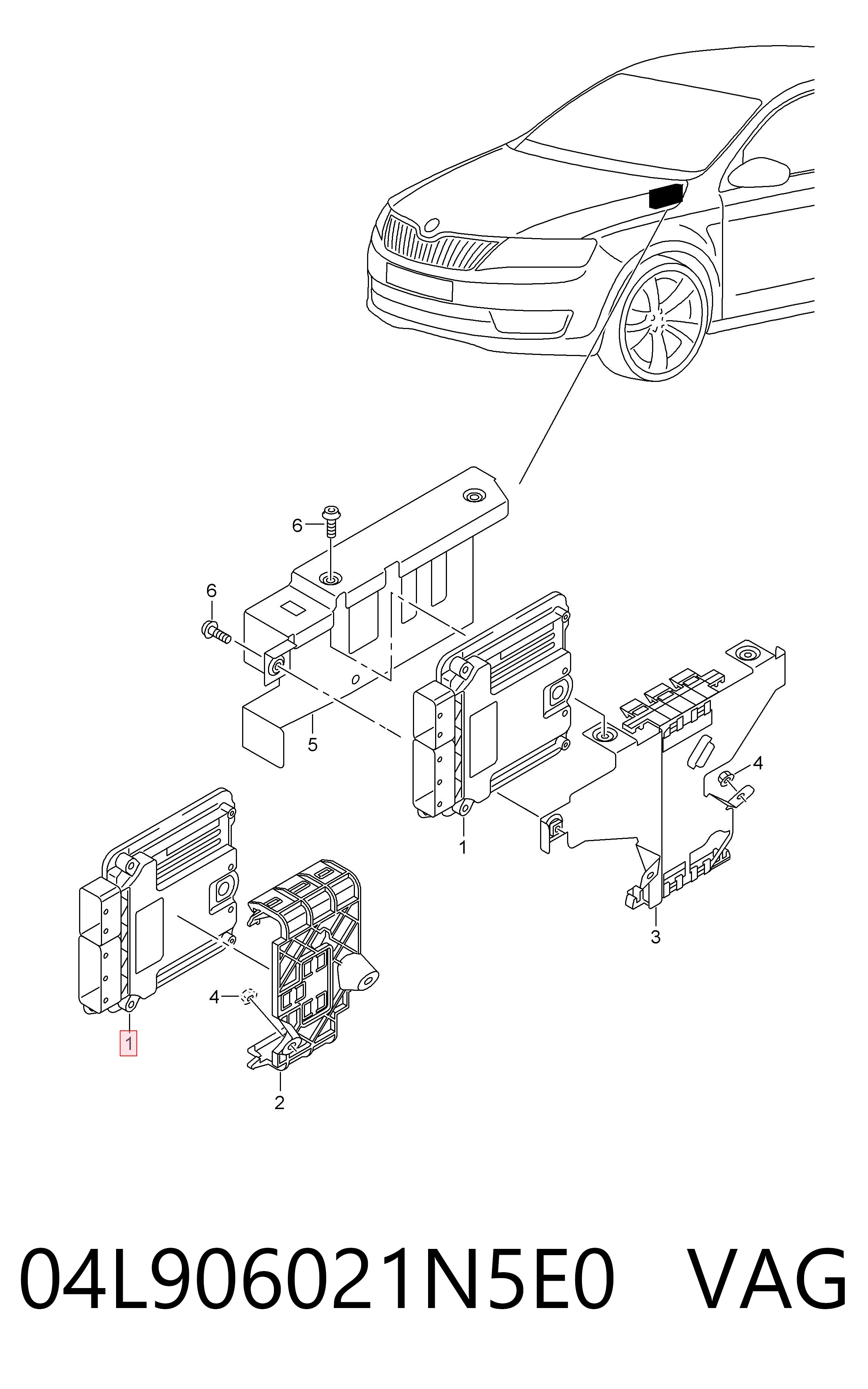 Módulo de direção (Centralina eletrônica) de motor para Audi A3  8VS, 8VM