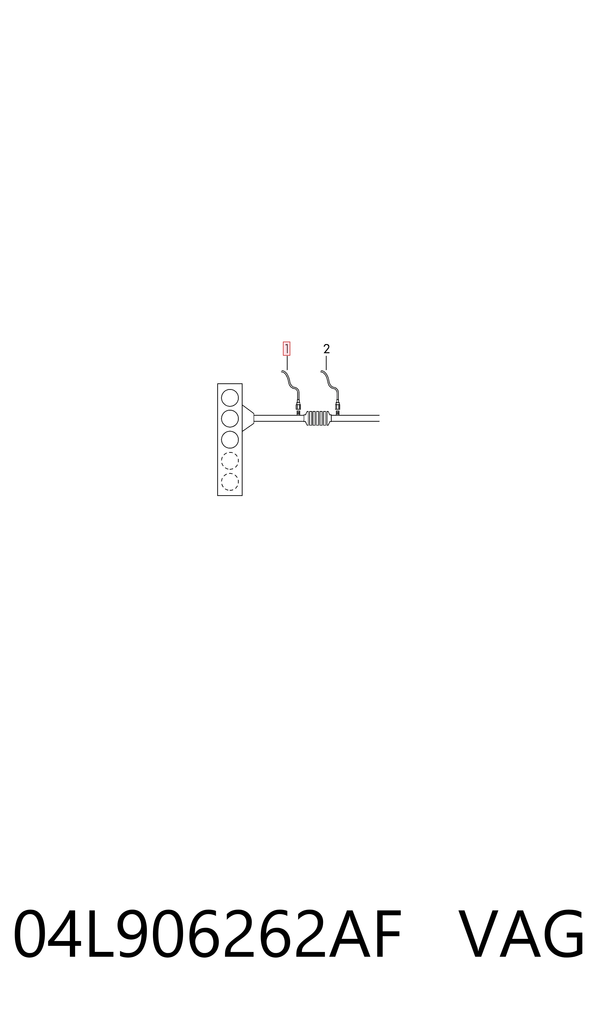 04L906262AF VAG Sonda lambda, sensor de oxigênio até o catalisador