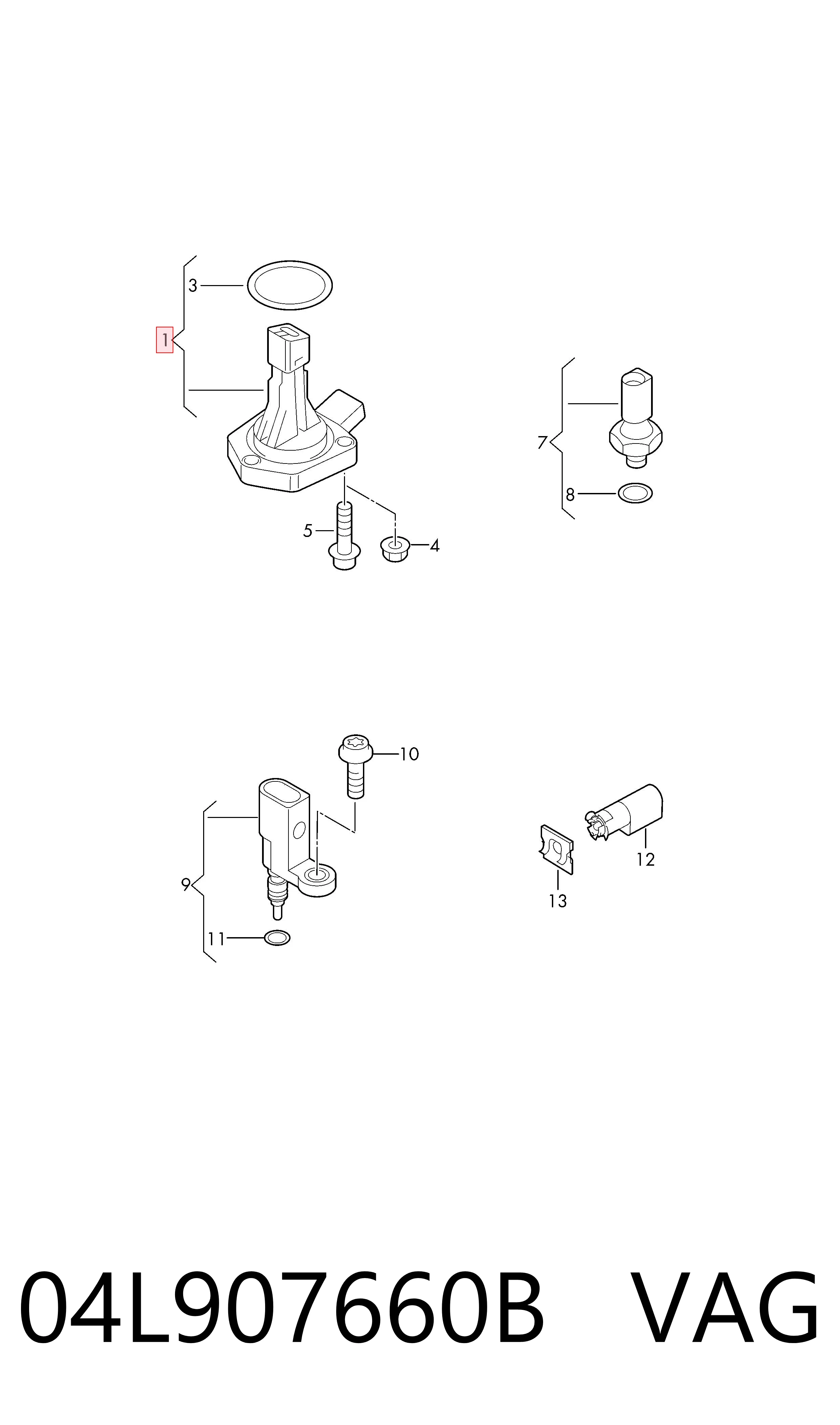 04L907660B VAG Sensor do nível de óleo de motor