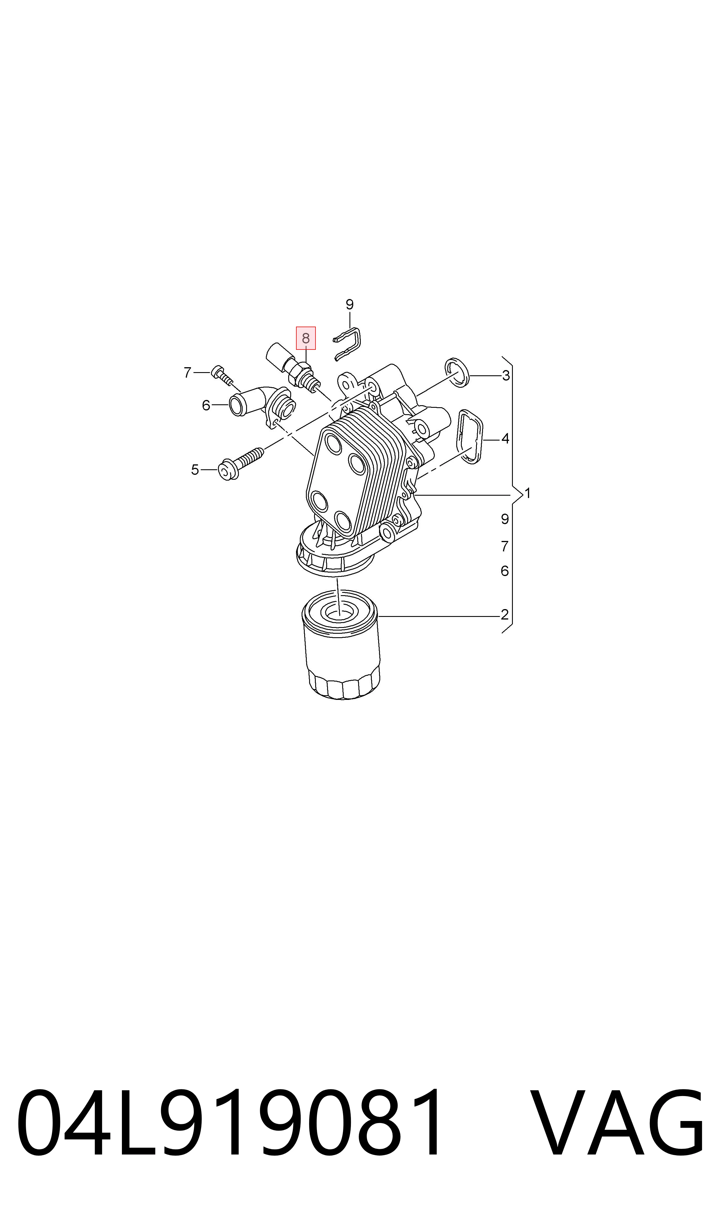 04L919081 VAG Sensor de pressão de óleo