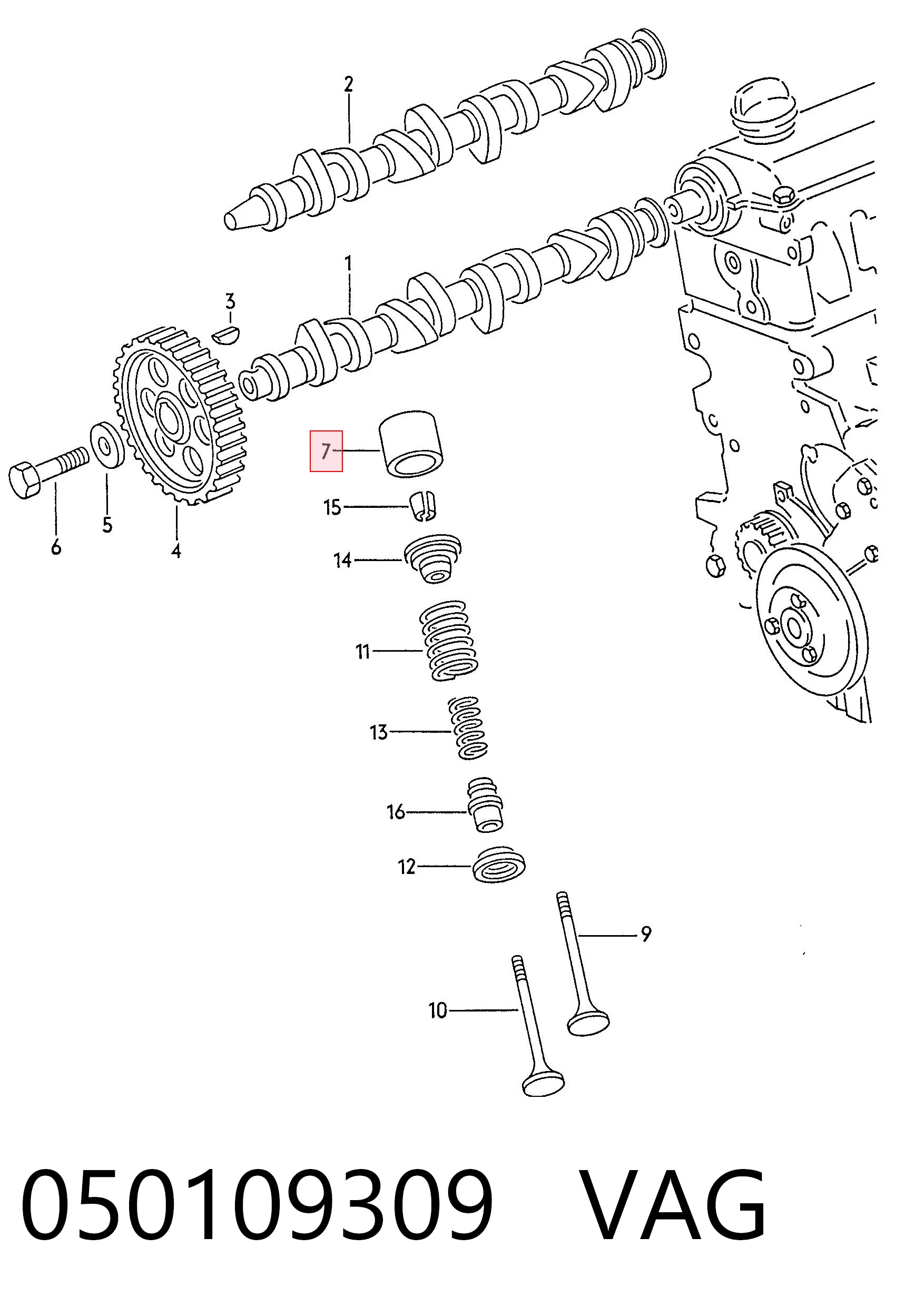 Compensador hidrâulico (empurrador hidrâulico), empurrador de válvulas Alfa Romeo 33  907A