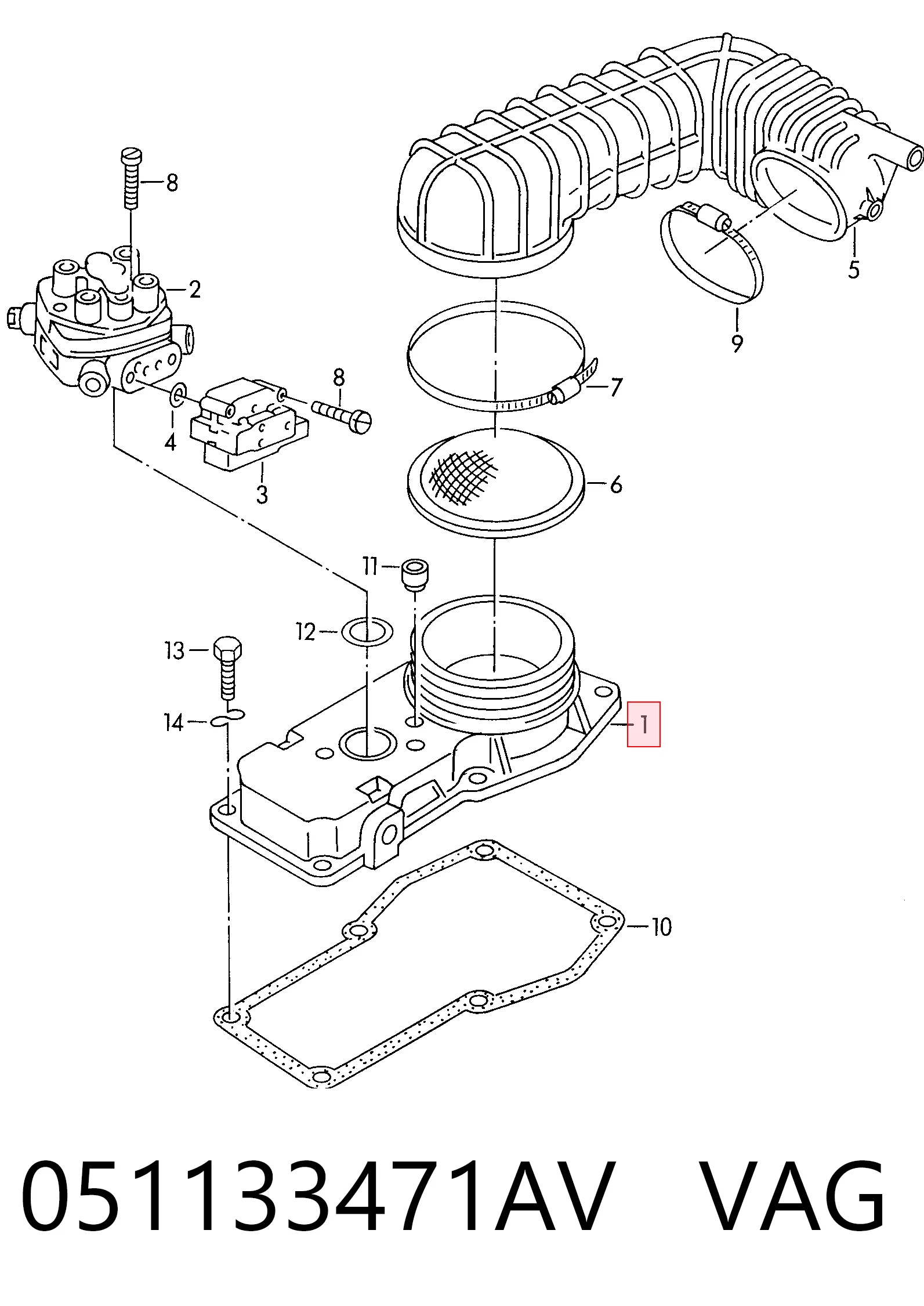 Sensor de fluxo (consumo) de ar, medidor de consumo M.A.F. - (Mass Airflow) para Audi 80 B3 89, 89Q, 8A