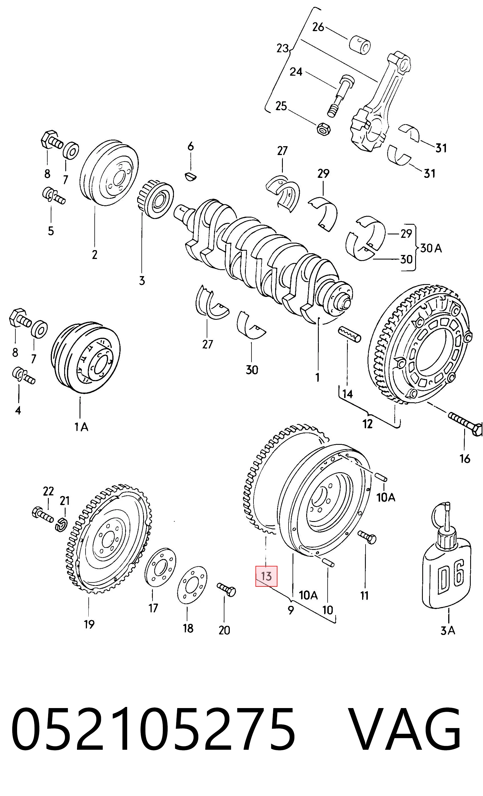 Coroa de volante Volkswagen Polo III 6KV5 ao melhor preço