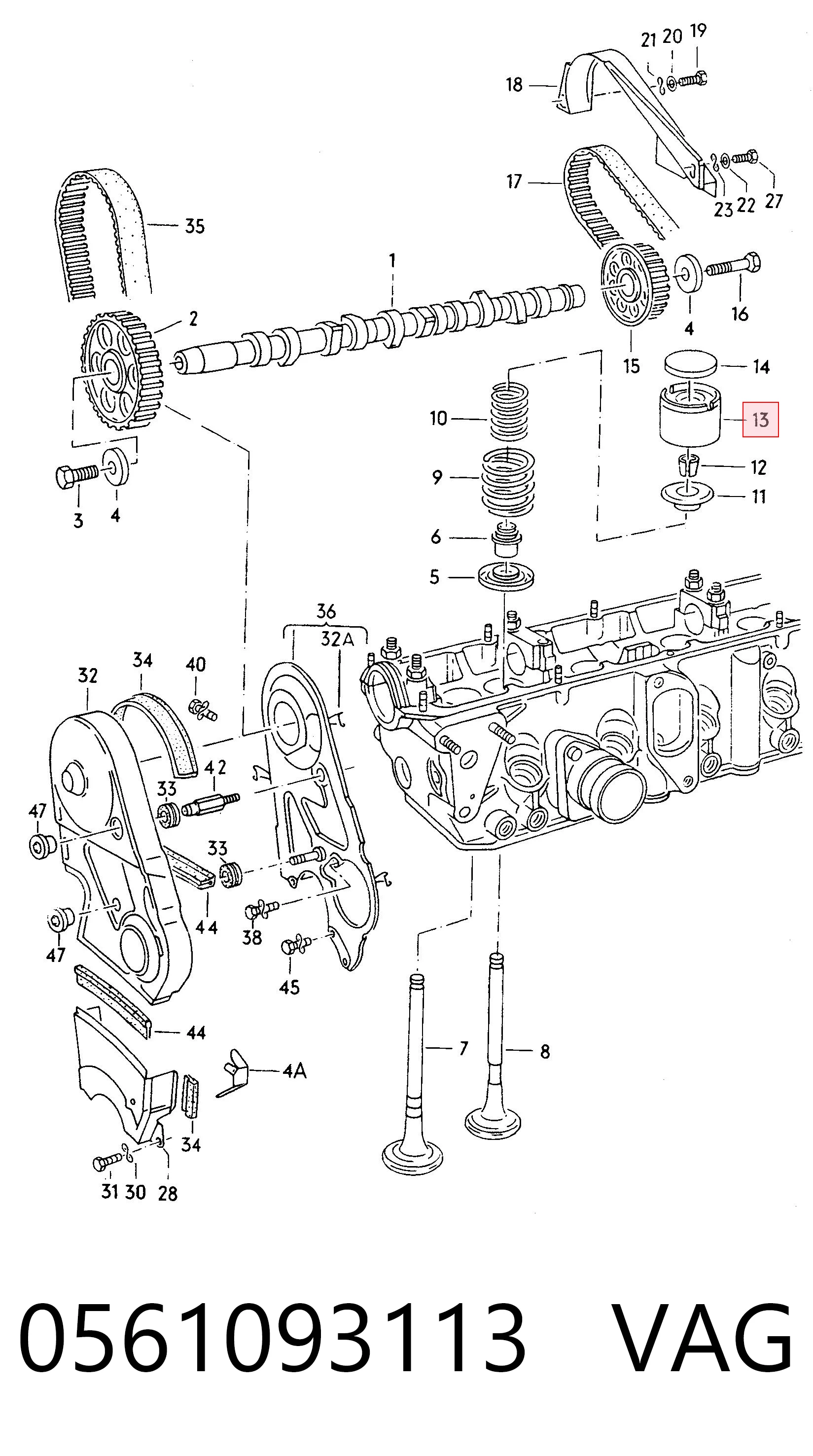 Compensador hidrâulico (empurrador hidrâulico), empurrador de válvulas Audi 80 preço, a partir de 7,78 USD