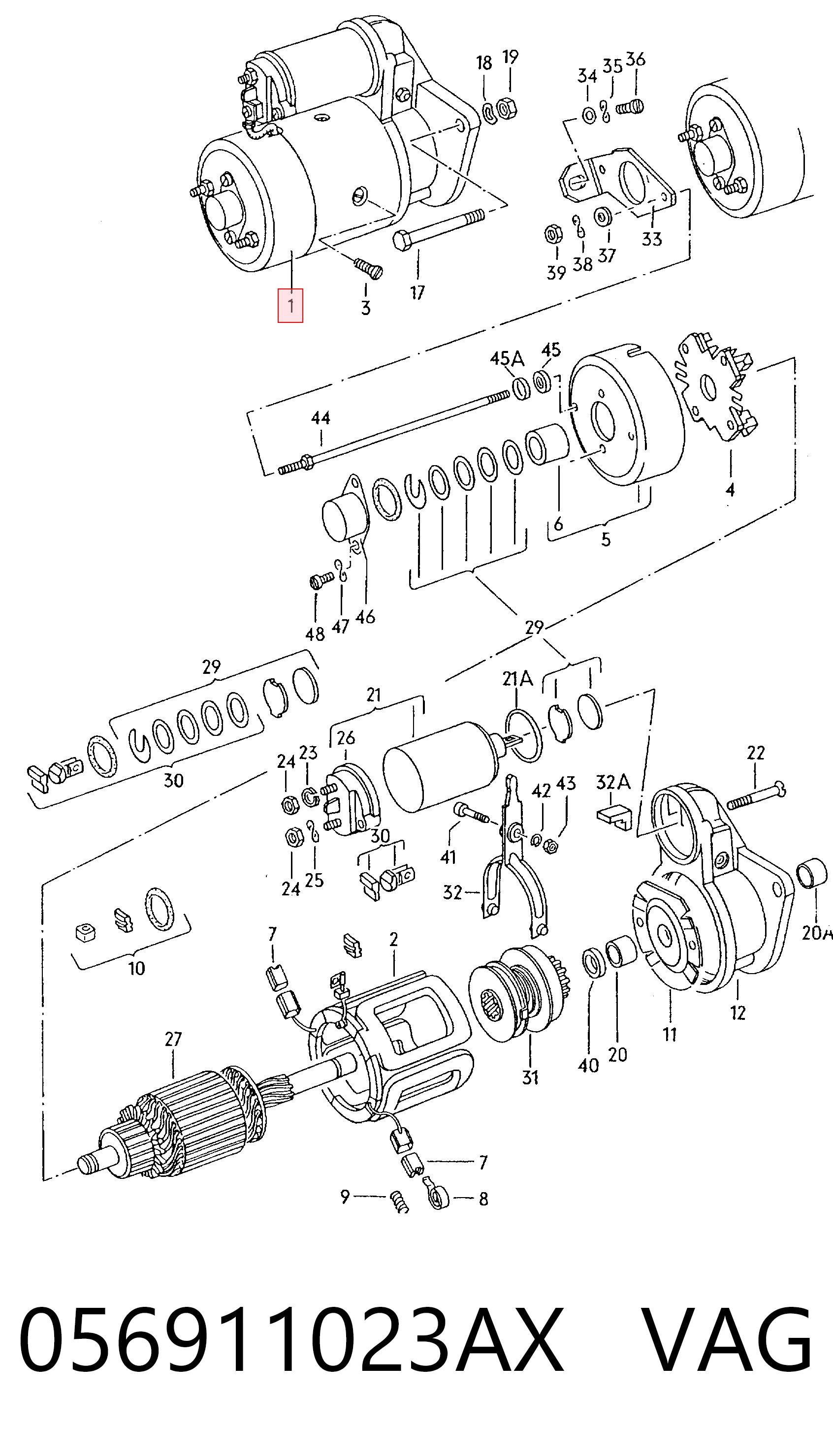 Motor de arranco Audi 80  82 ao melhor preço