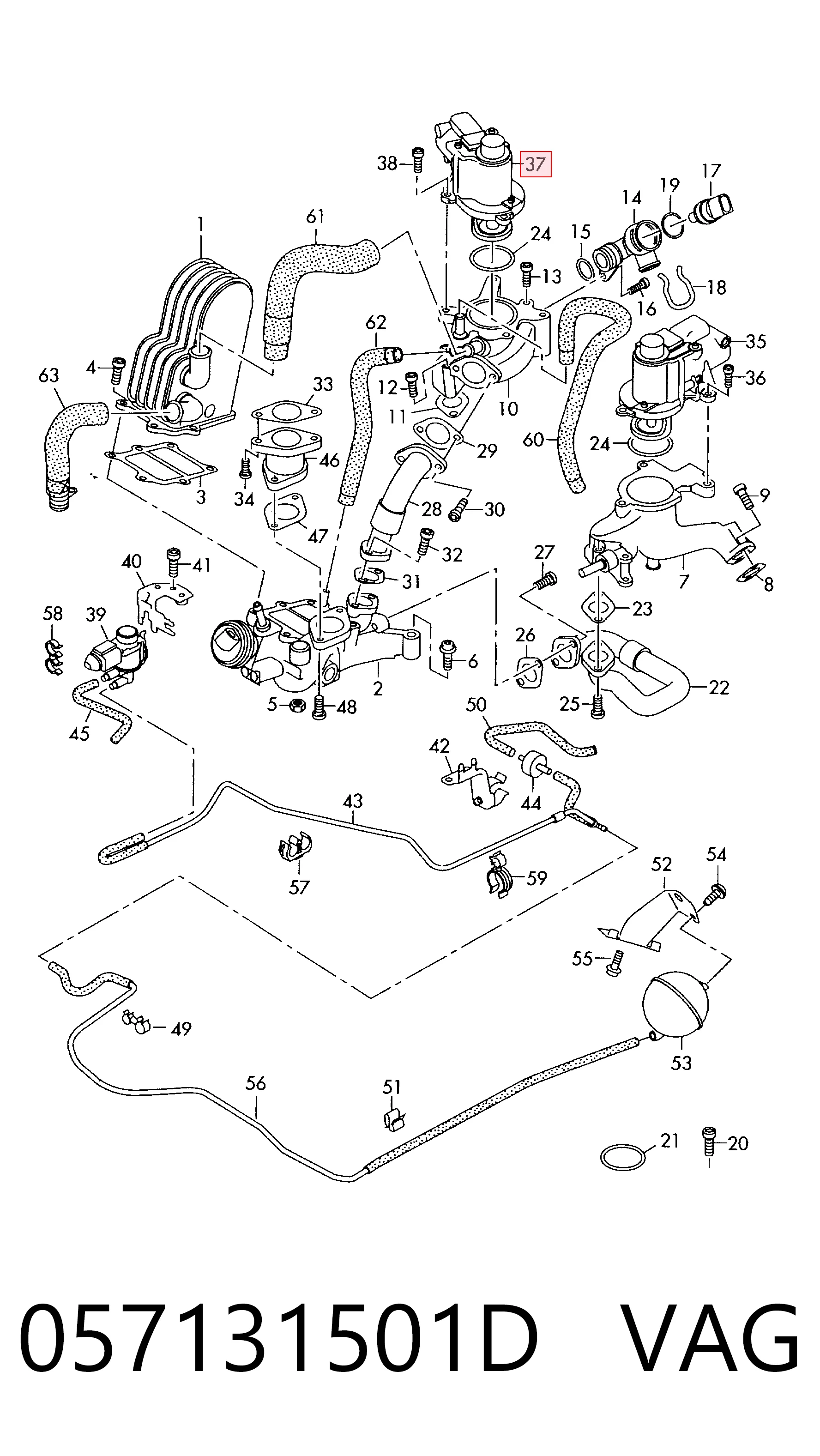 Compre Válvula EGR de recirculação dos gases Audi A8 