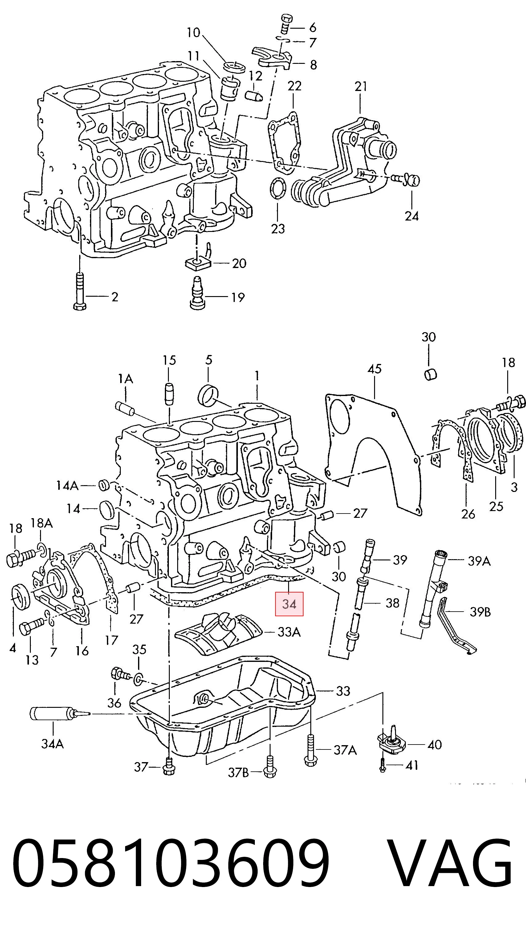 Vedante de panela de cárter do motor Peugeot/Citroen 973107