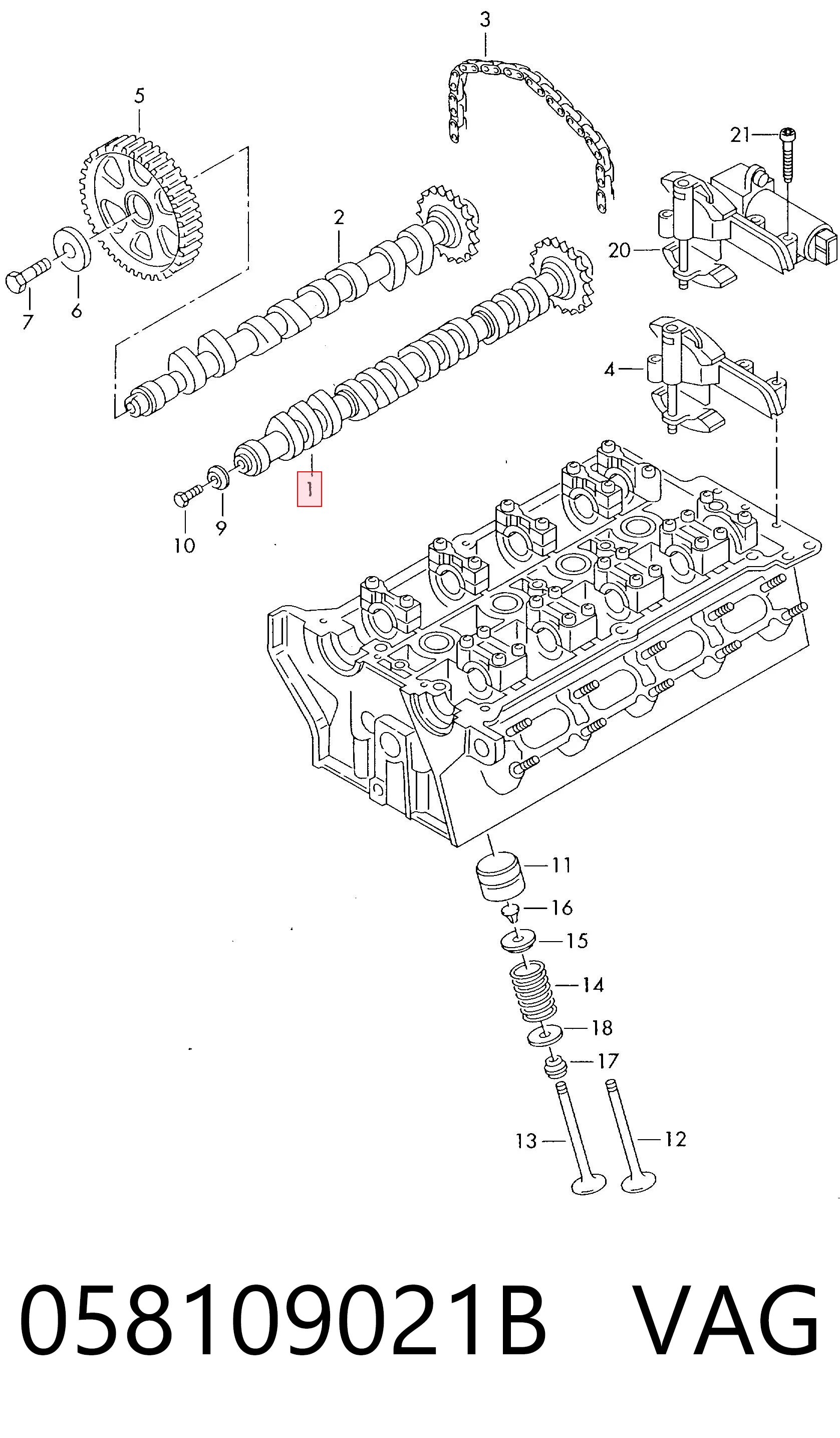 93035600 Ajusa Árvore distribuidora de motor de admissão