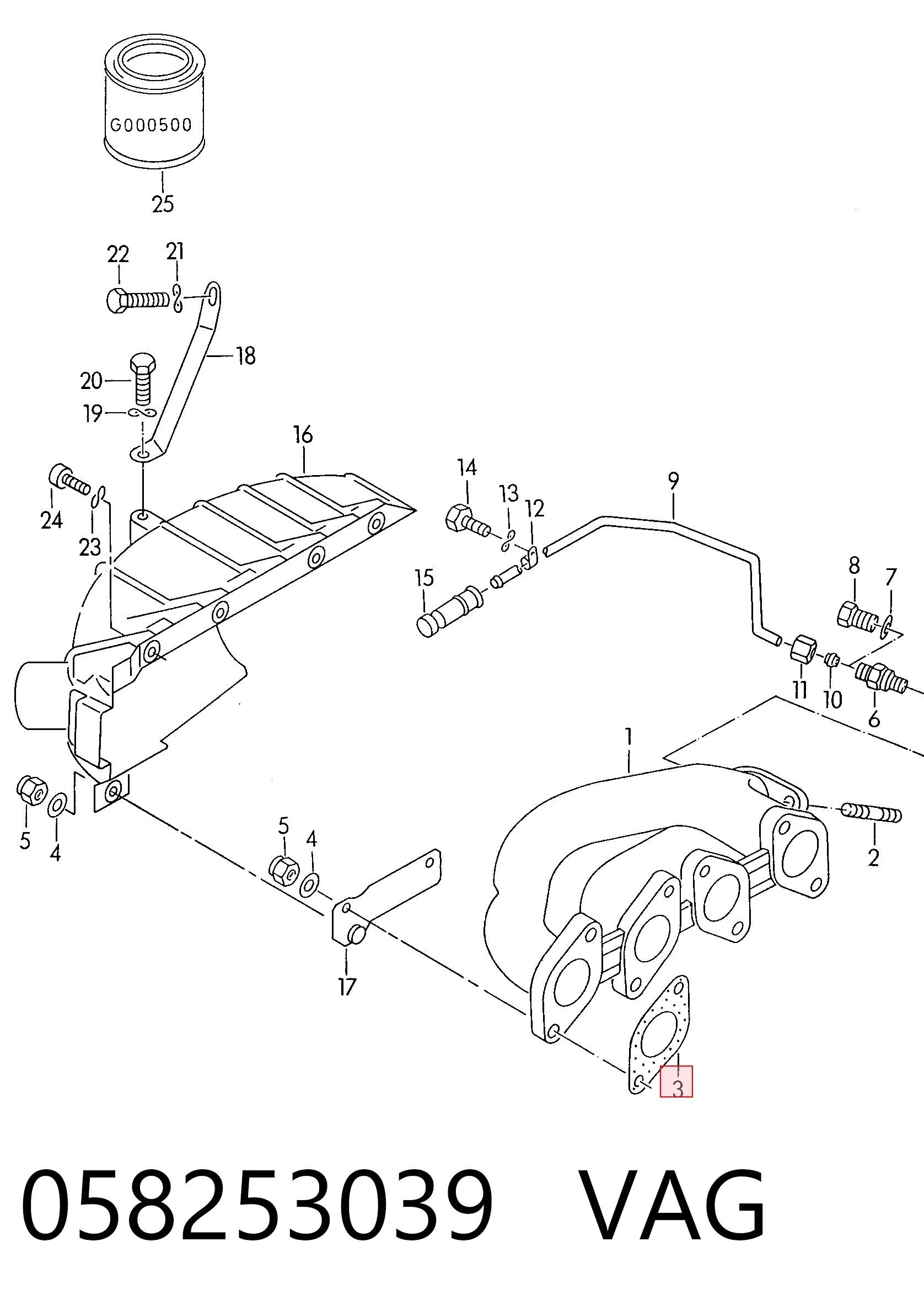 Compre Vedante de tubo coletor de escape Volkswagen Polo 4