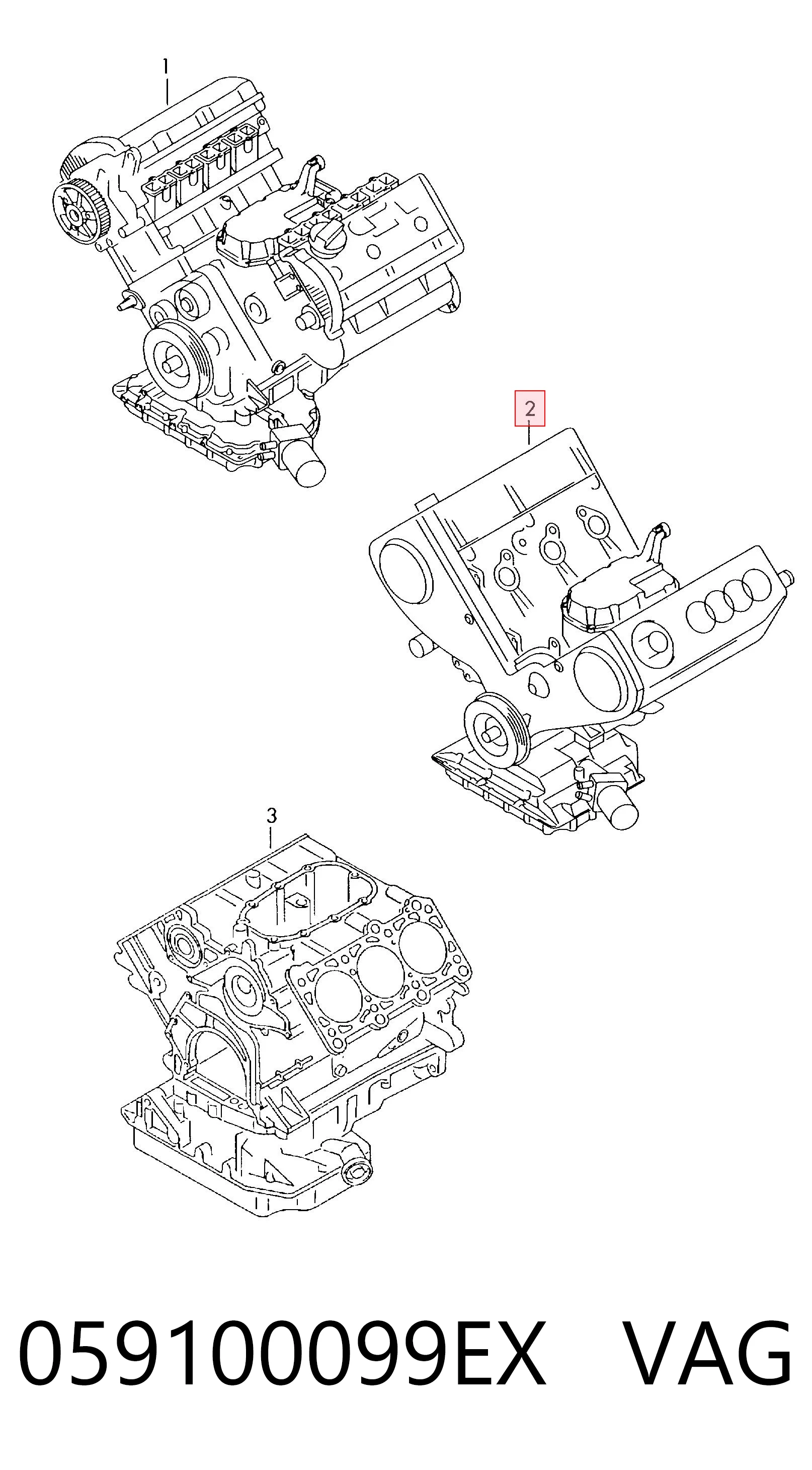 Motor montado para Volkswagen Touareg II 7P5, 7P6