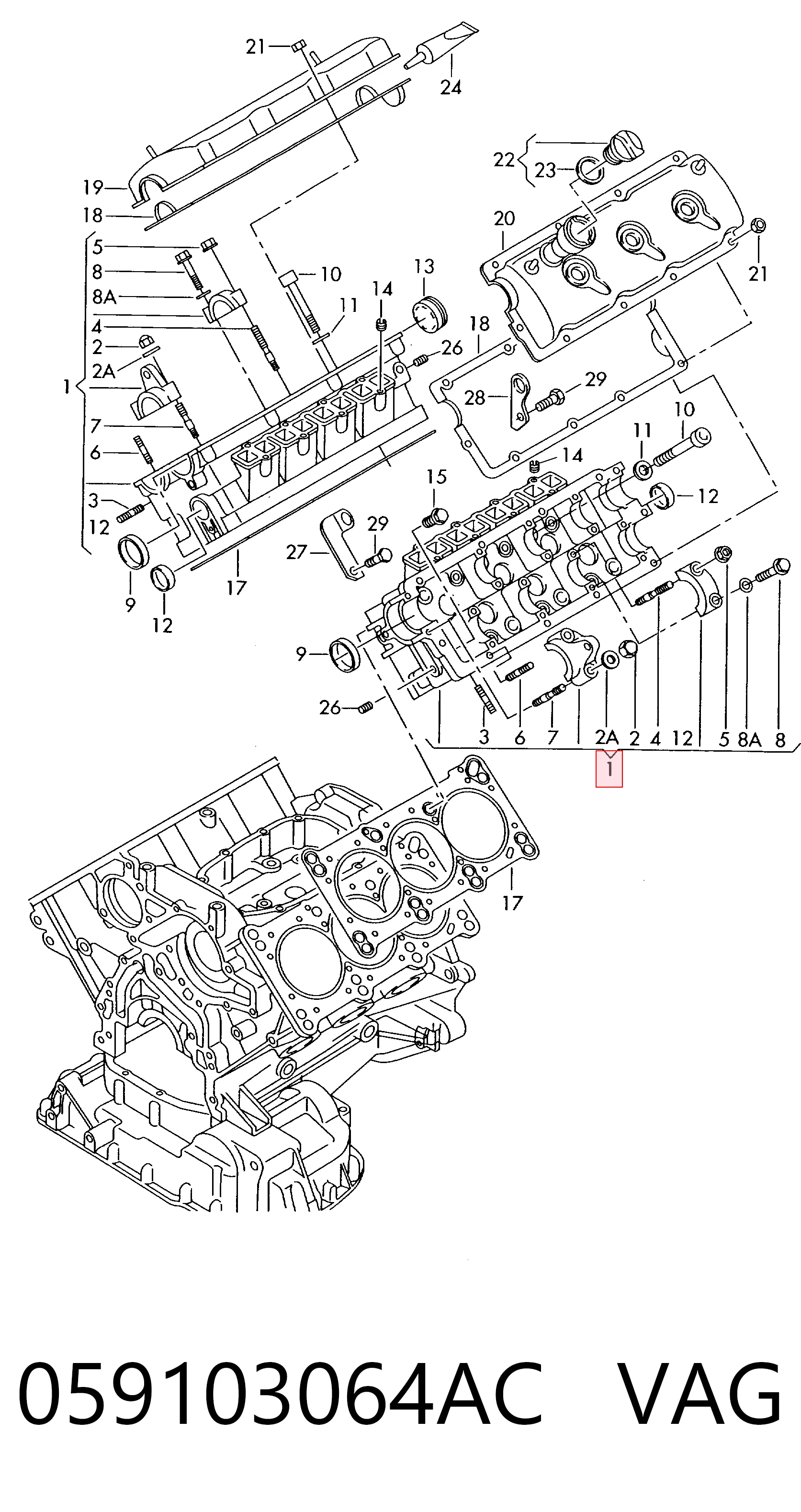 Cabeça de motor (CBC) Audi A6  4BH ao melhor preço