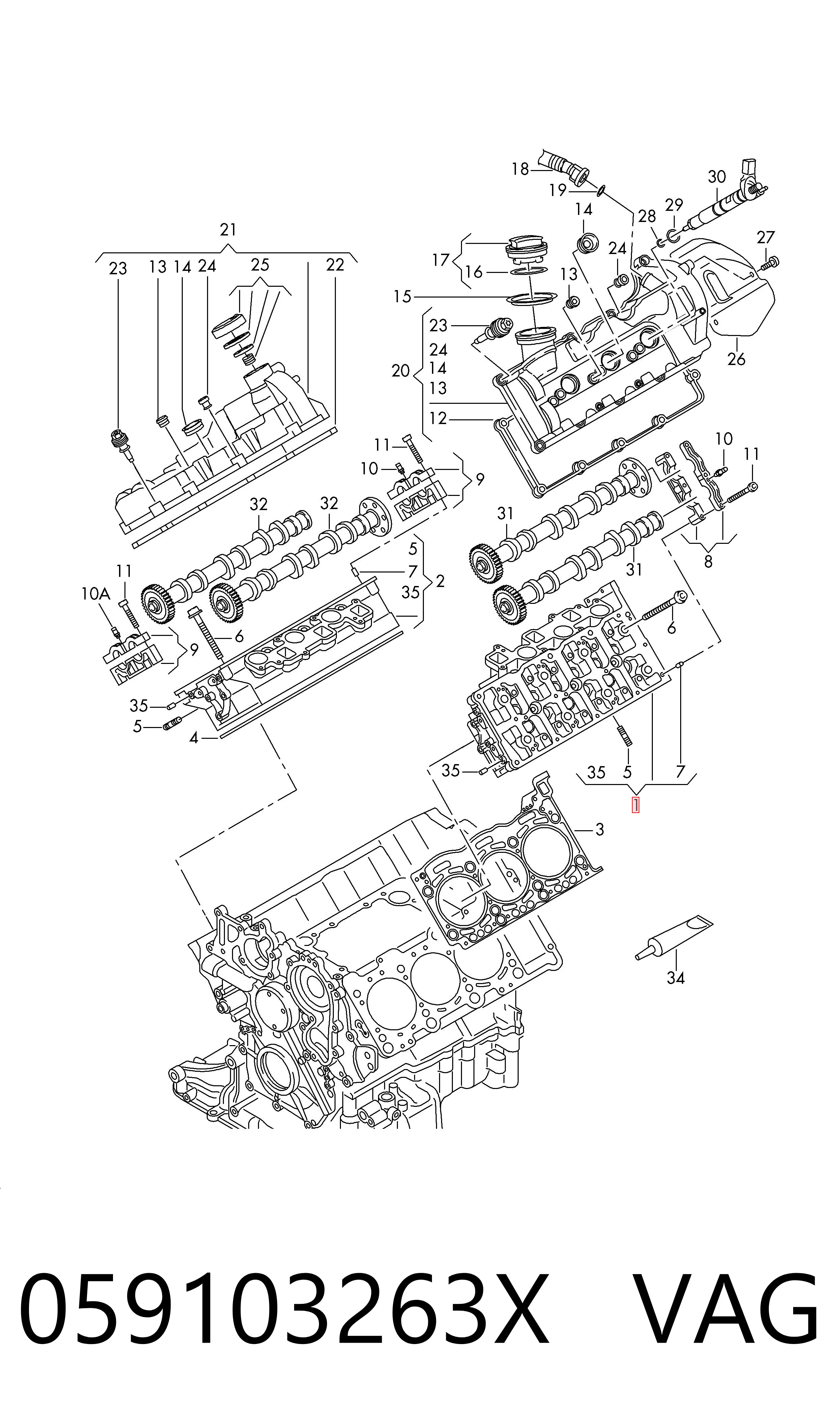 Cabeça de motor (CBC) Audi Q7 preço, a partir de 442,37 USD