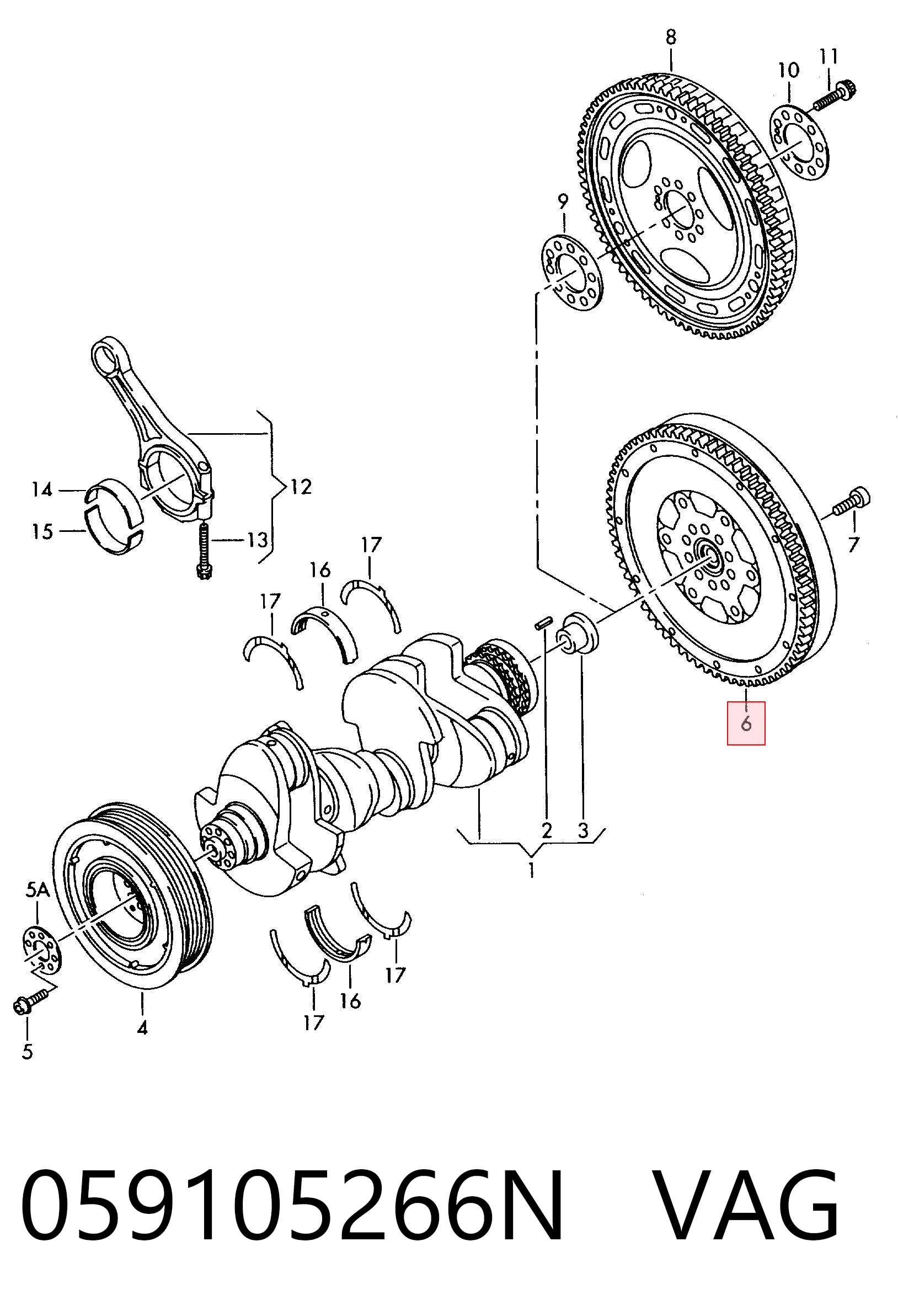 415033910 Polcar Volante de motor