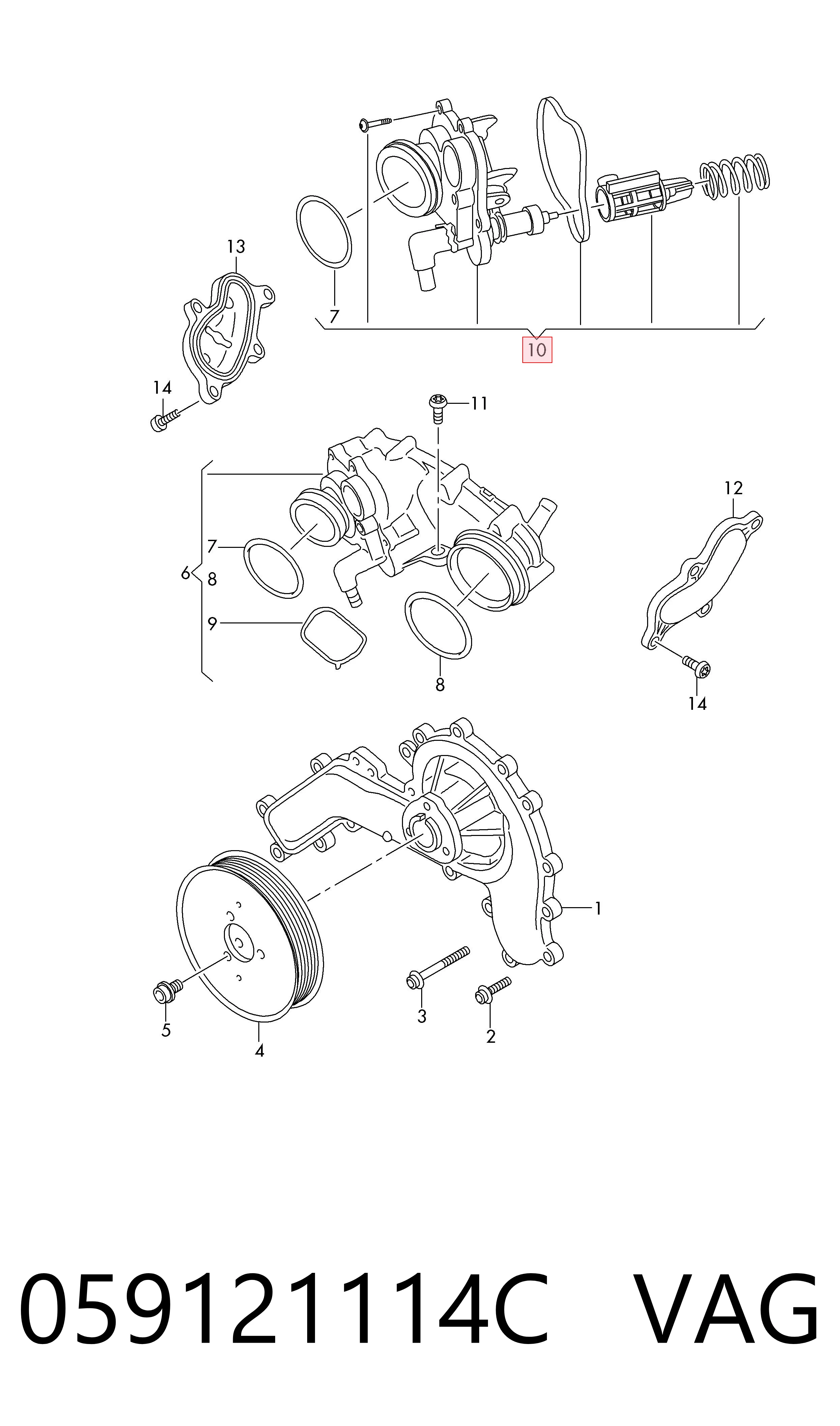 Termostato VAG 059121114C